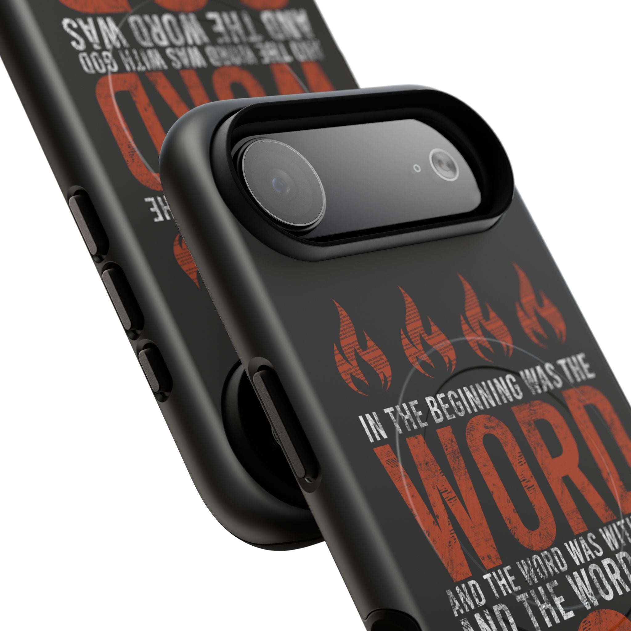 "The Word Was God" Refiner’s Fire Phone Case - Black Tough Magnetic Case