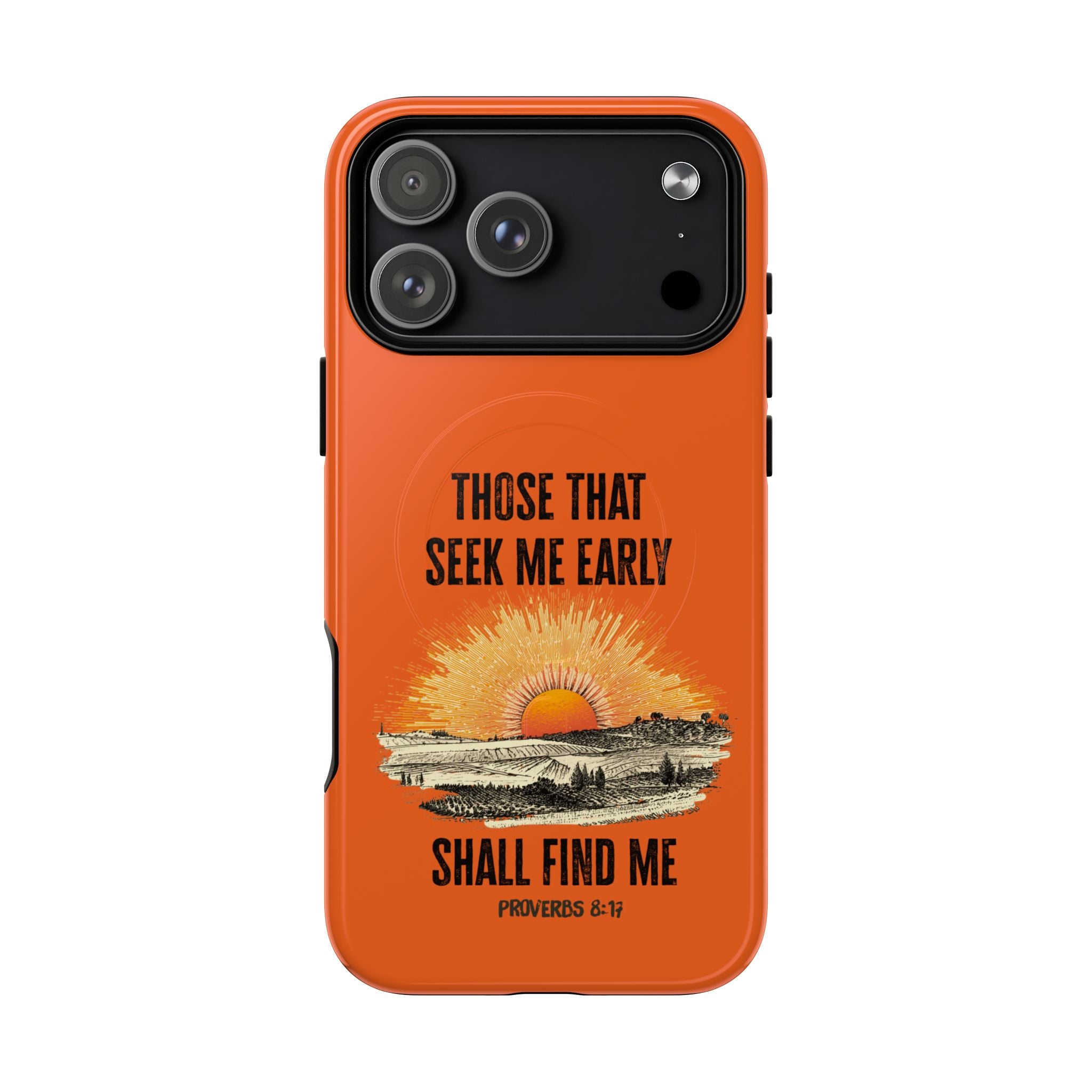Seek Me Early—Tough Magnetic Cases (Orange)