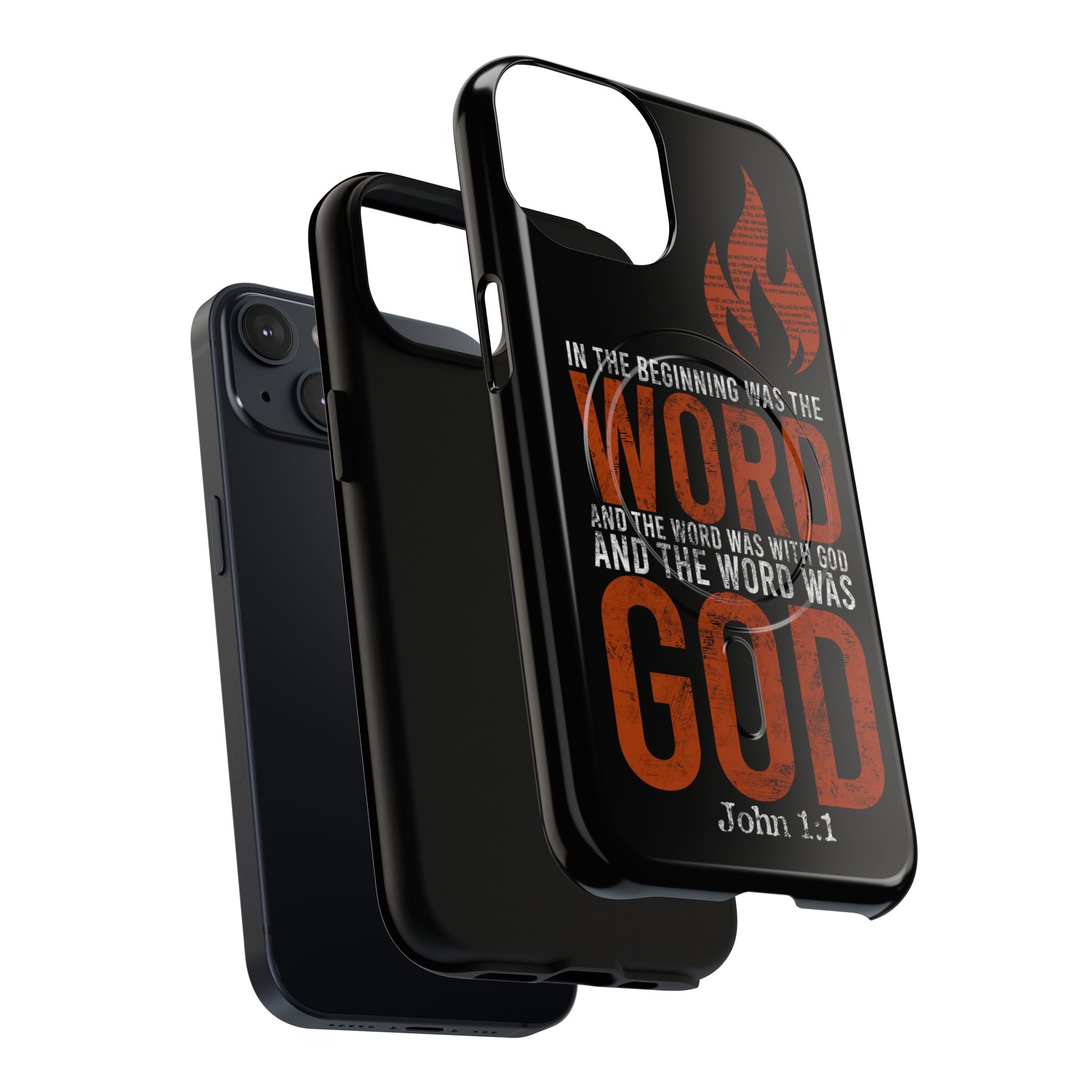 "The Word Was God" Refiner’s Fire Phone Case - Black Tough Magnetic Case