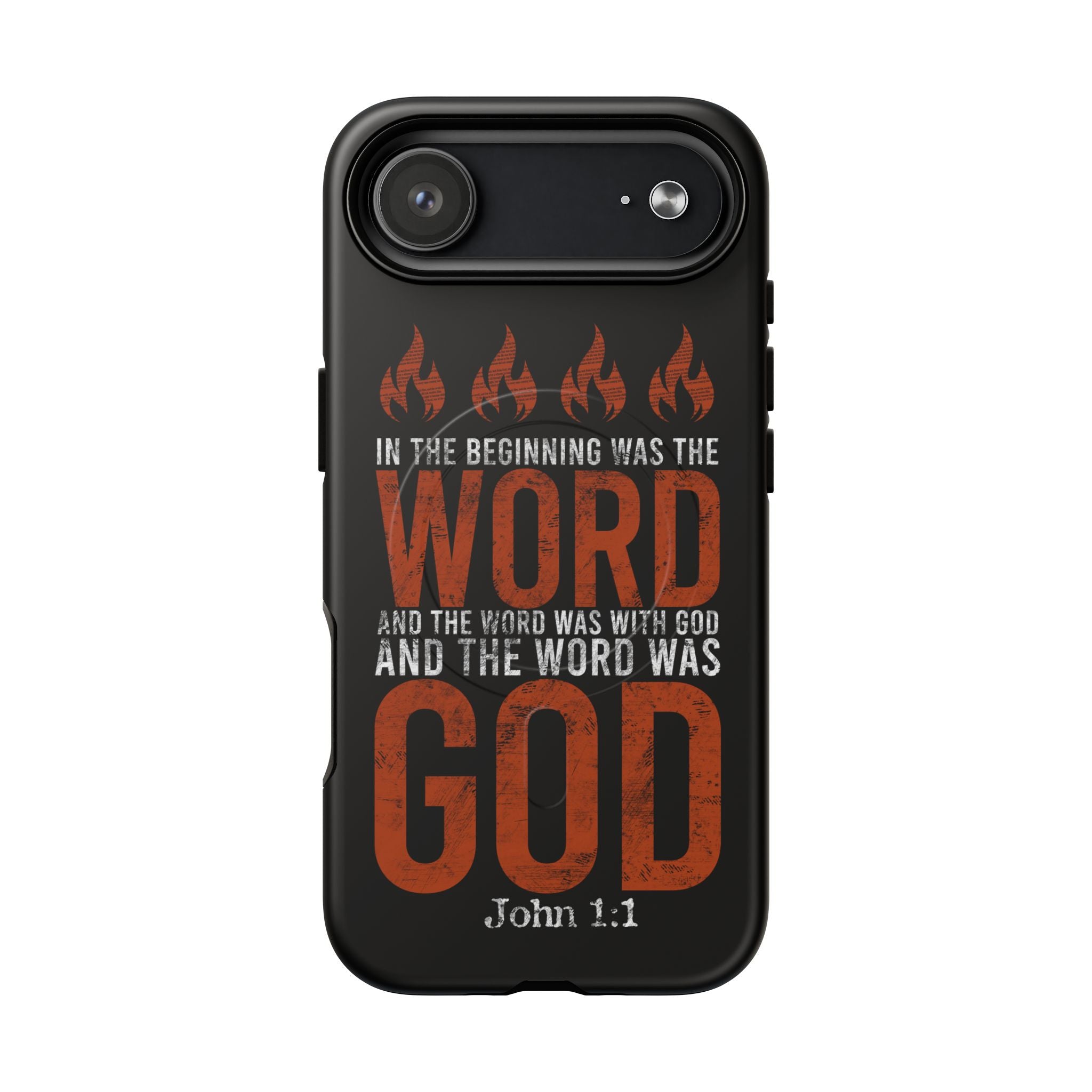"The Word Was God" Refiner’s Fire Phone Case - Black Tough Magnetic Case