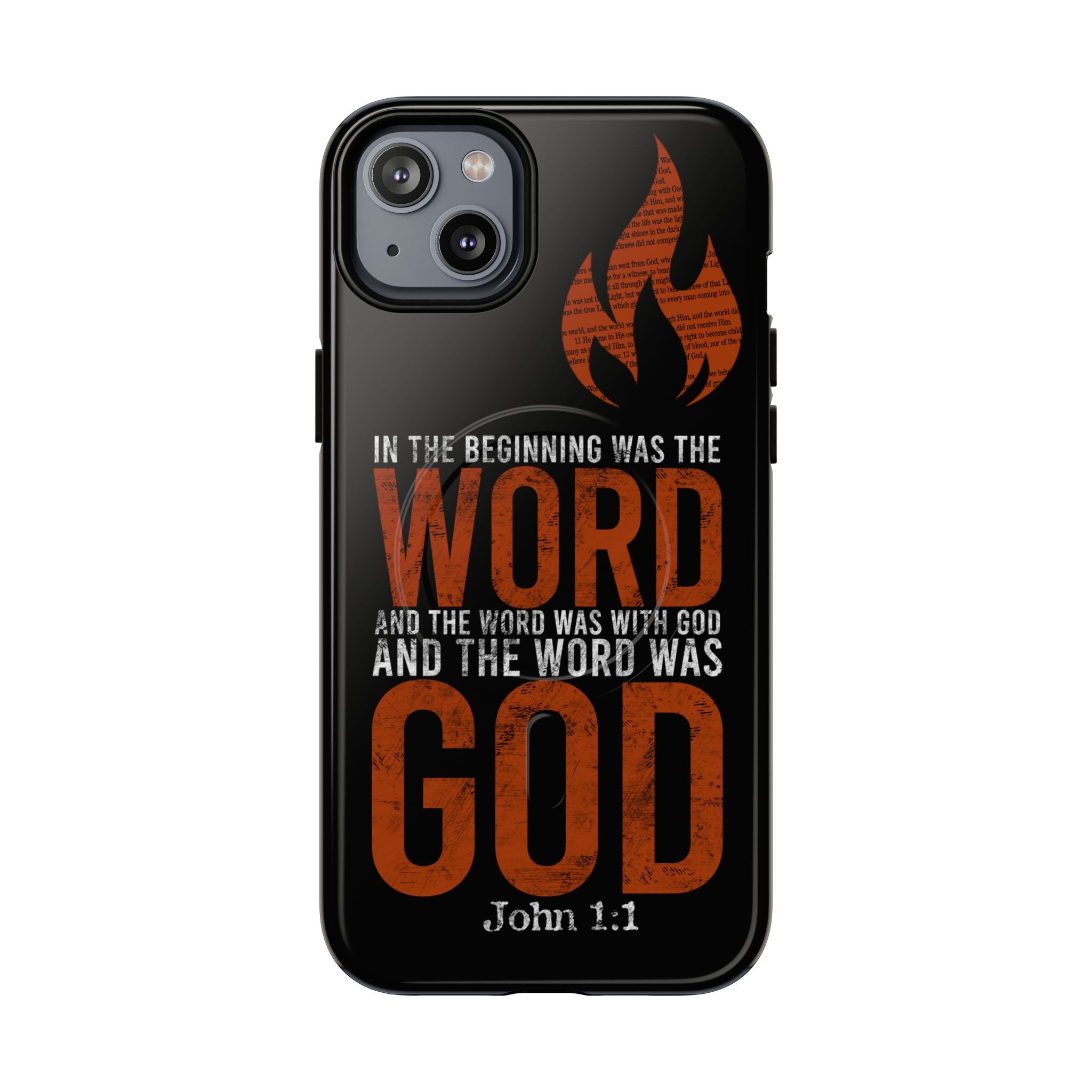 "The Word Was God" Refiner’s Fire Phone Case - Black Tough Magnetic Case