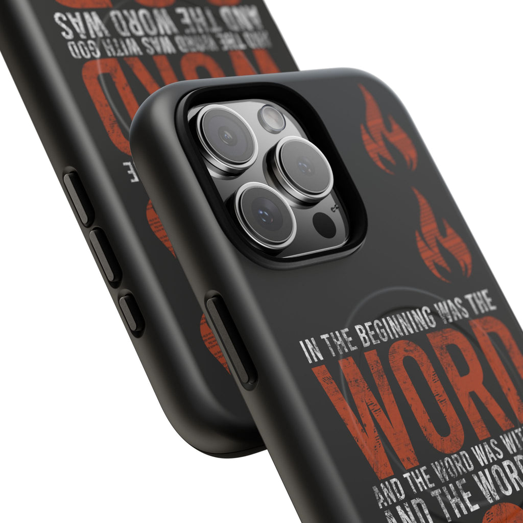 "The Word Was God" Refiner’s Fire Phone Case - Black Tough Magnetic Case