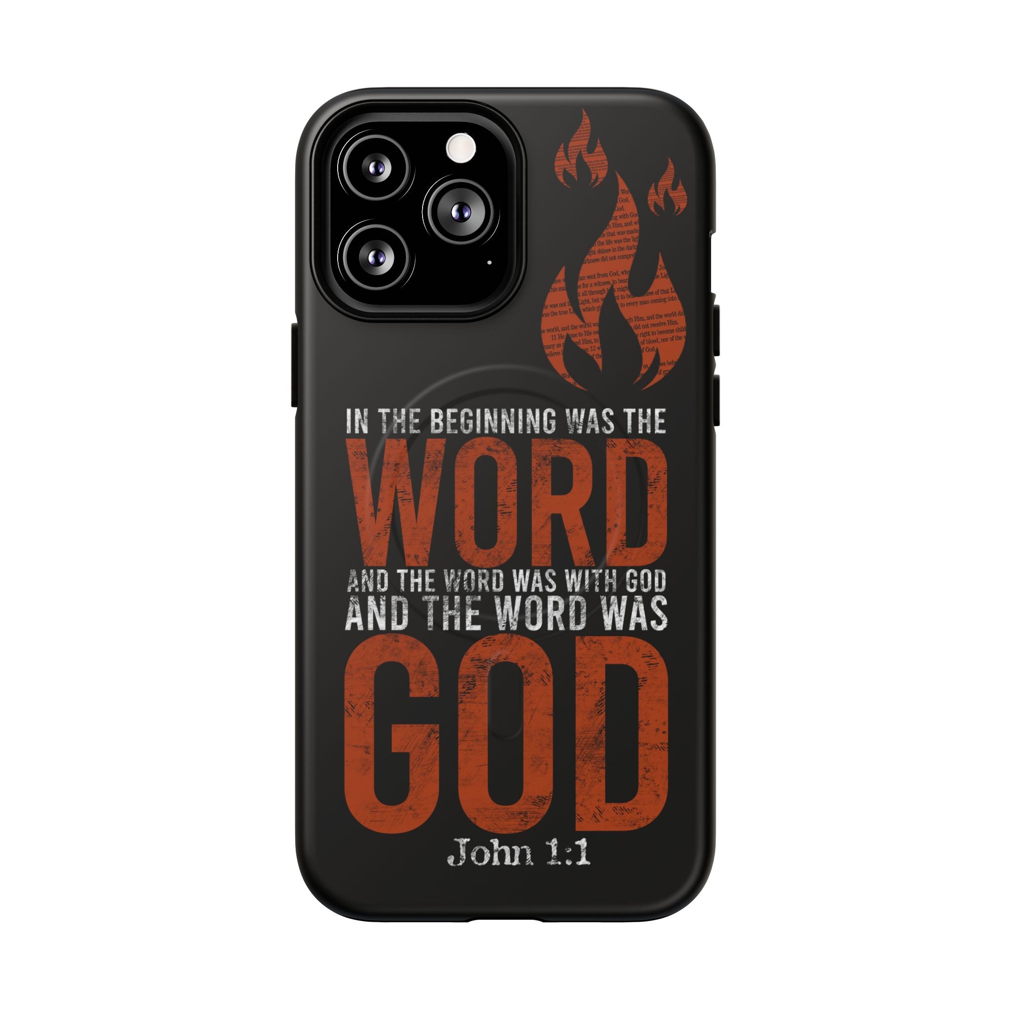 "The Word Was God" Refiner’s Fire Phone Case - Black Tough Magnetic Case