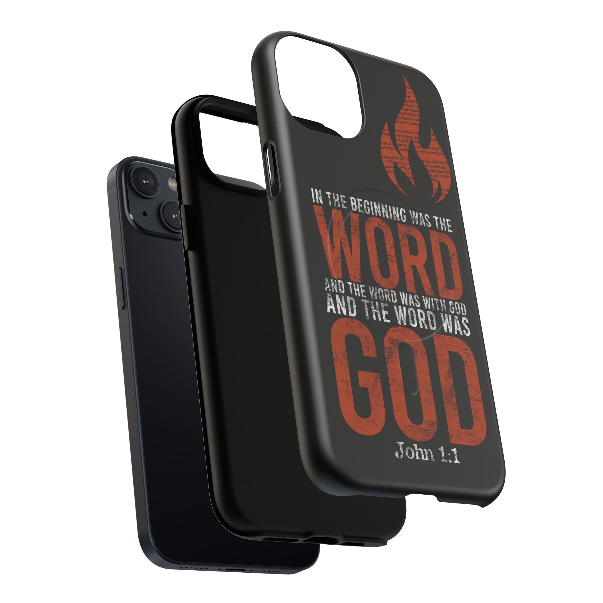"The Word Was God" Refiner’s Fire Phone Case - Black Tough Magnetic Case