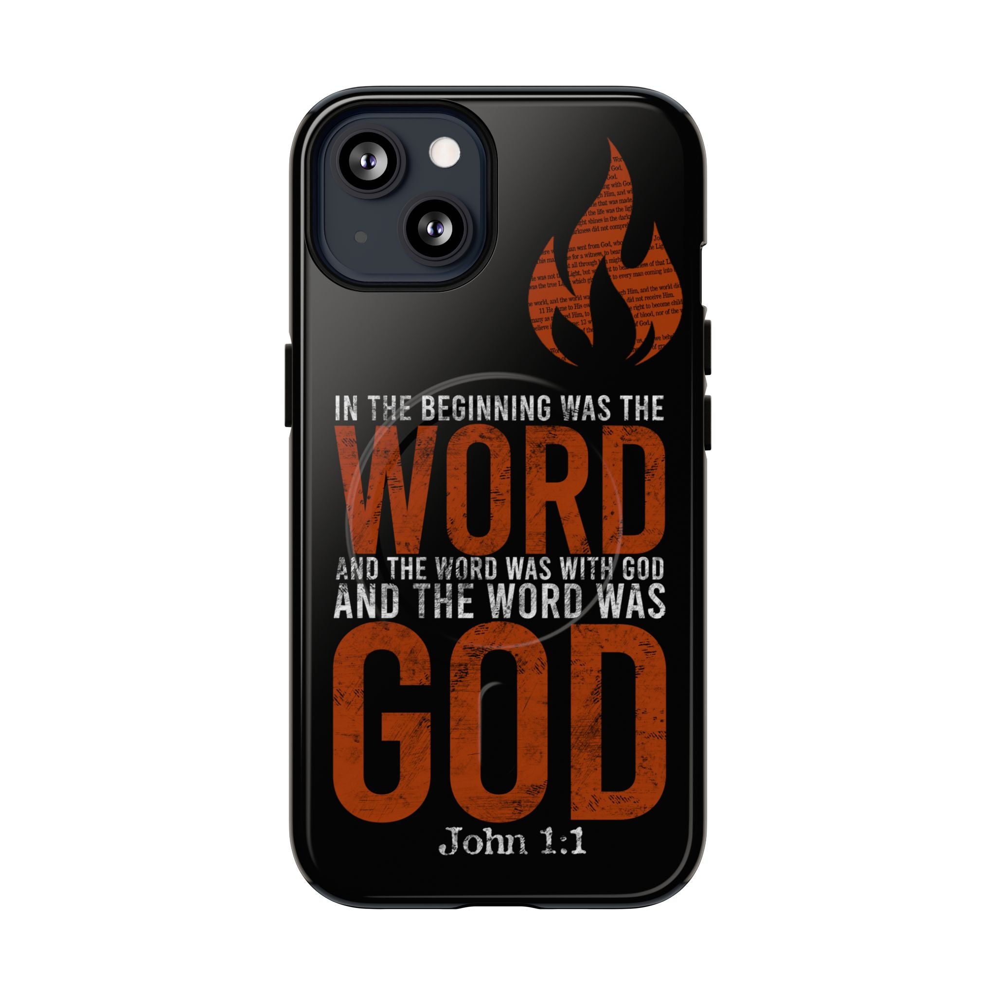"The Word Was God" Refiner’s Fire Phone Case - Black Tough Magnetic Case