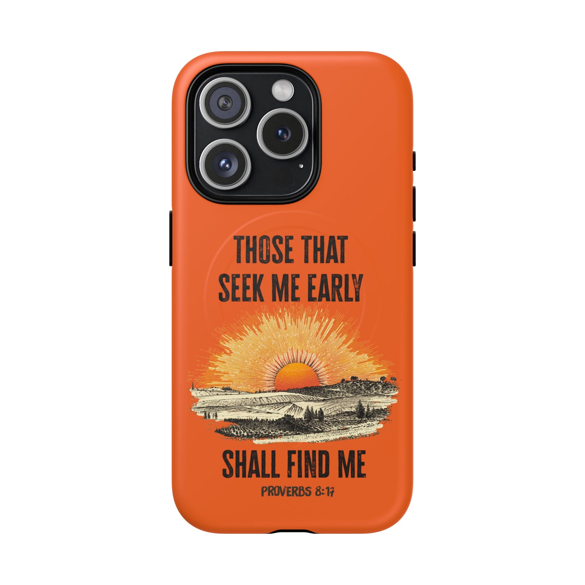 Seek Me Early—Tough Magnetic Cases (Orange)