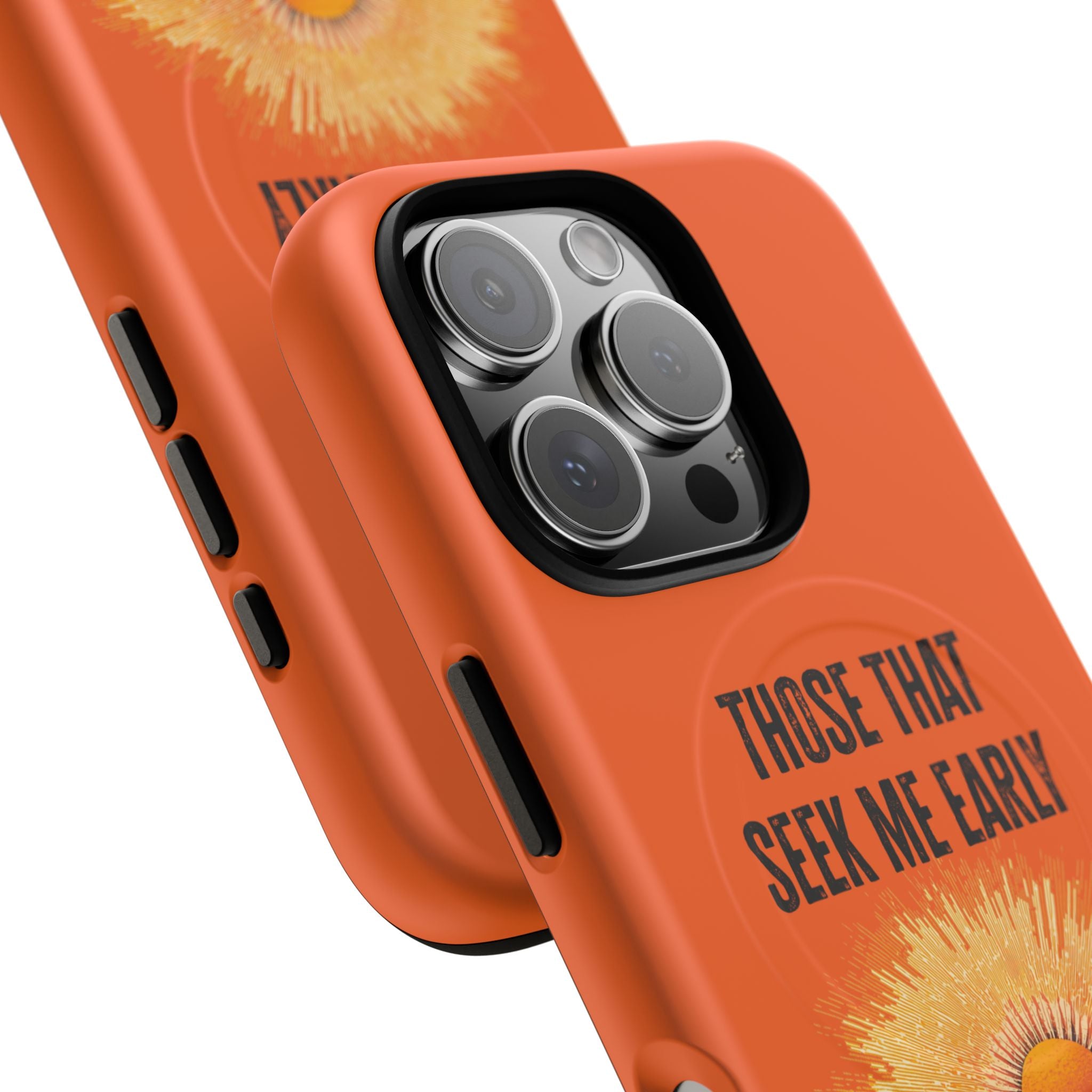 Seek Me Early—Tough Magnetic Cases (Orange)