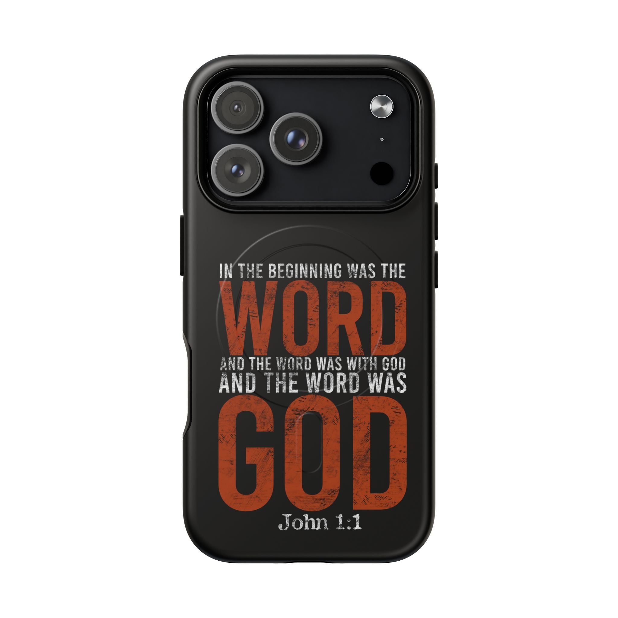 "The Word Was God" Refiner’s Fire Phone Case - Black Tough Magnetic Case