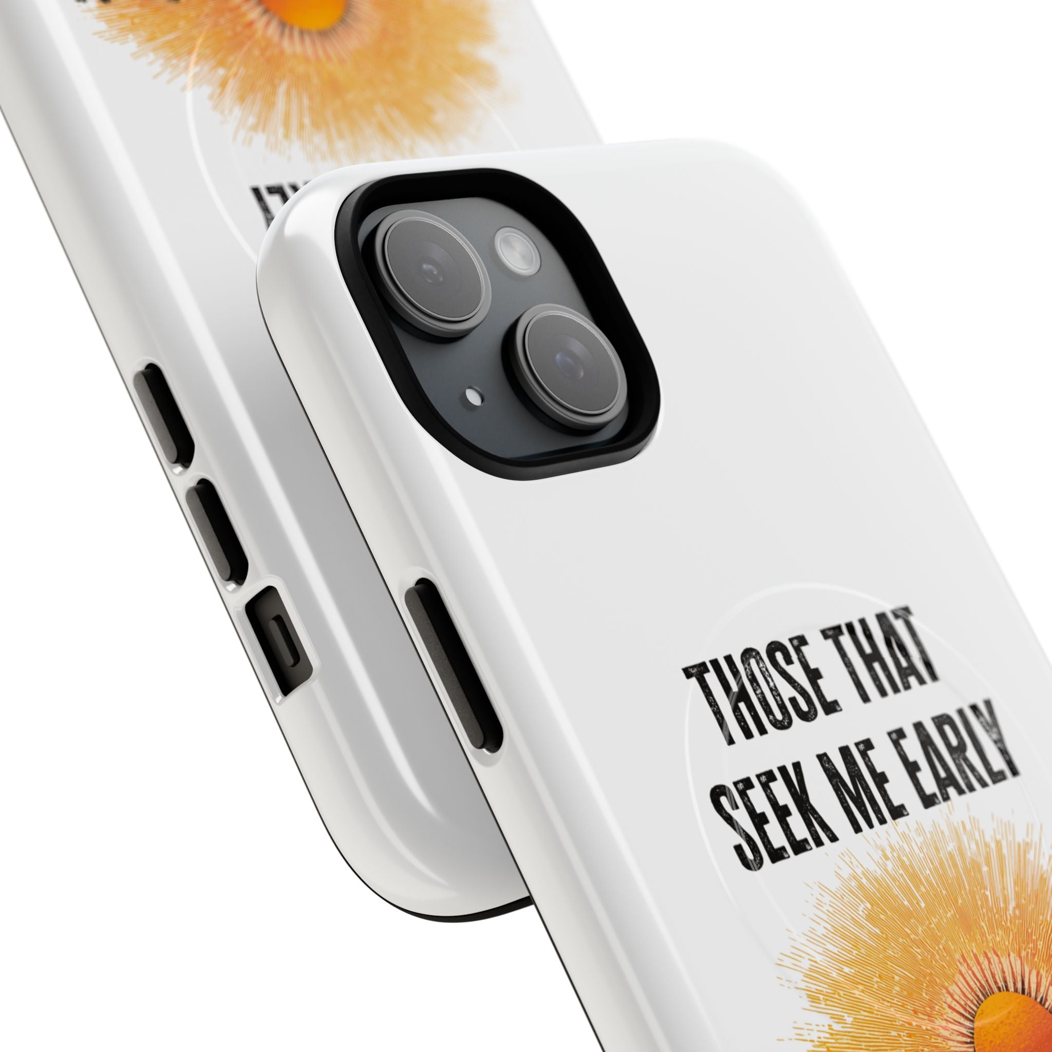 Seek Me Early—Tough Magnetic Cases (White)