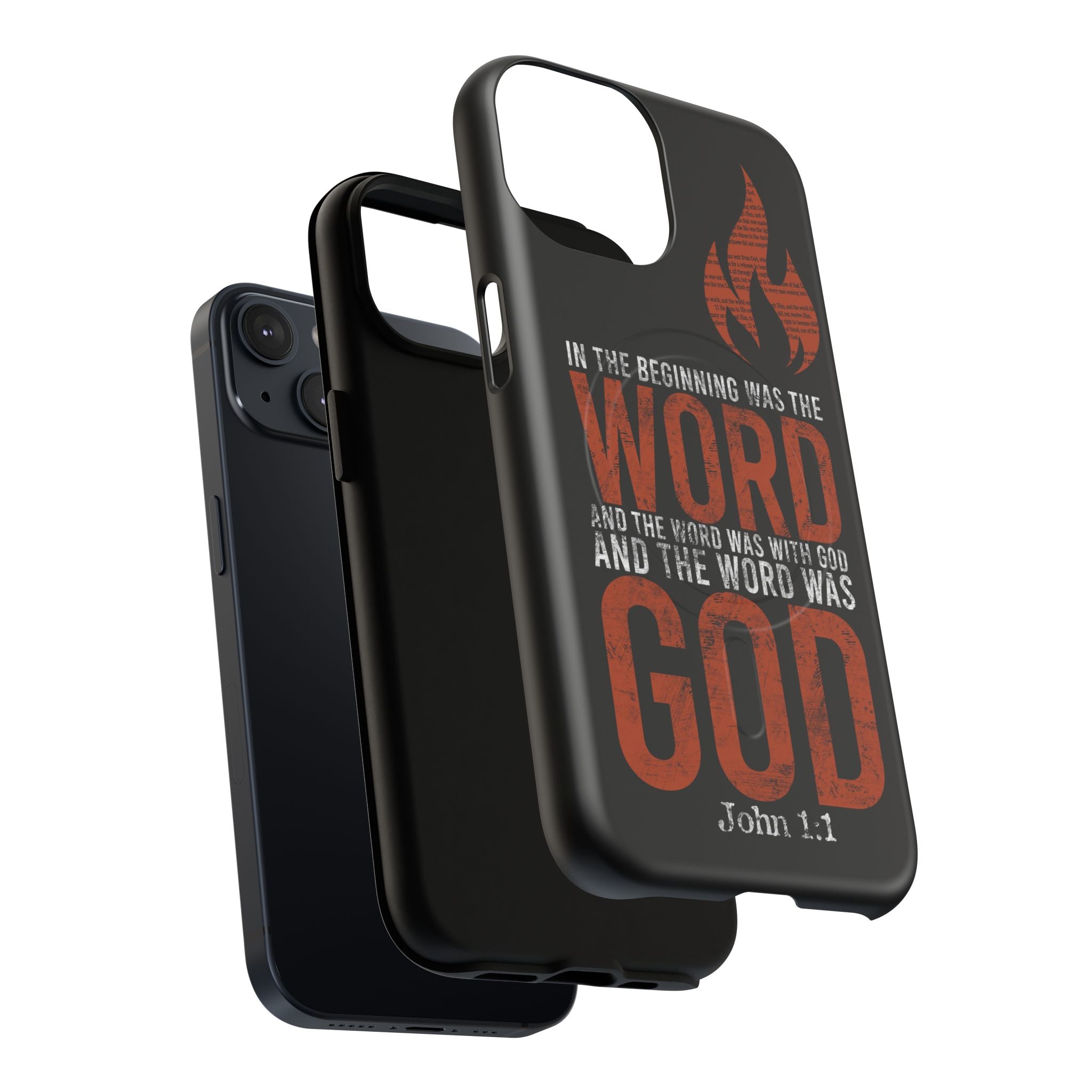 "The Word Was God" Refiner’s Fire Phone Case - Black Tough Magnetic Case