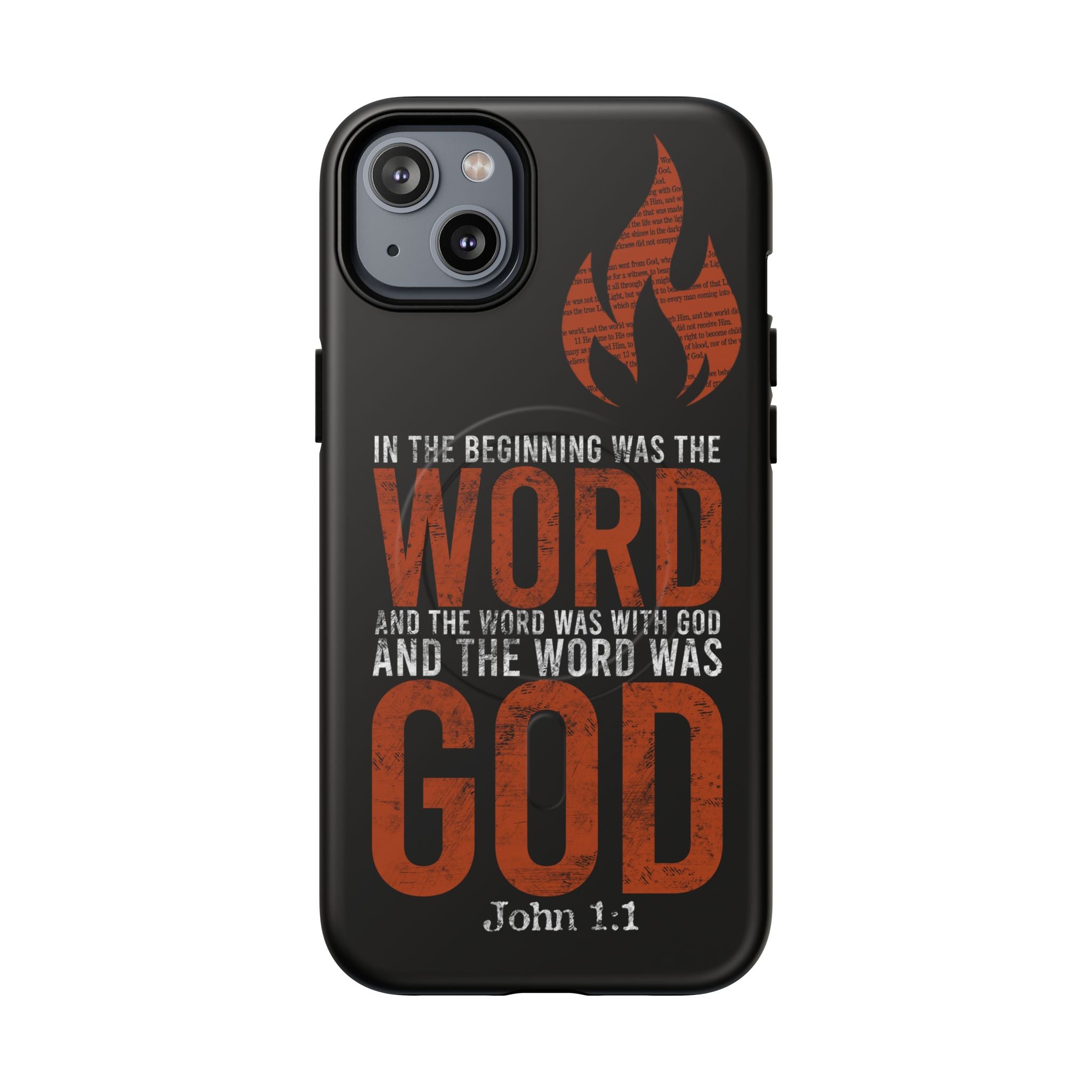 "The Word Was God" Refiner’s Fire Phone Case - Black Tough Magnetic Case