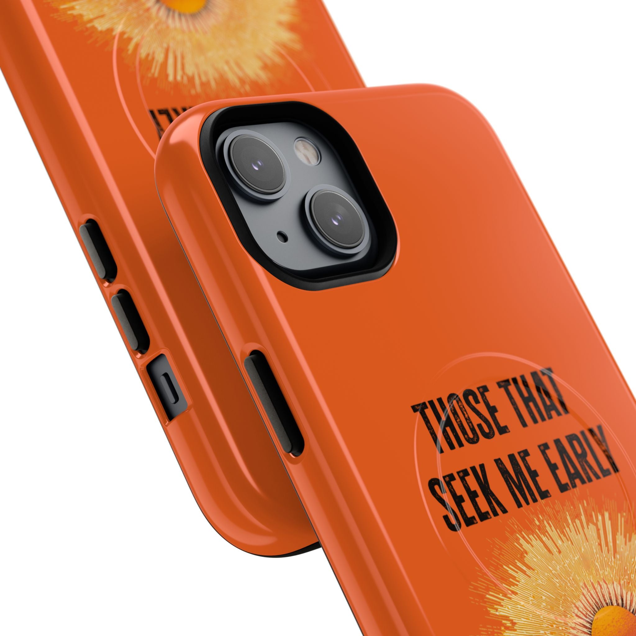Seek Me Early—Tough Magnetic Cases (Orange)