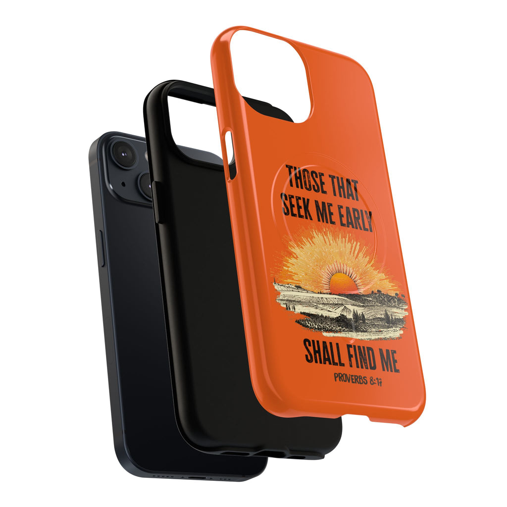Seek Me Early—Tough Magnetic Cases (Orange)
