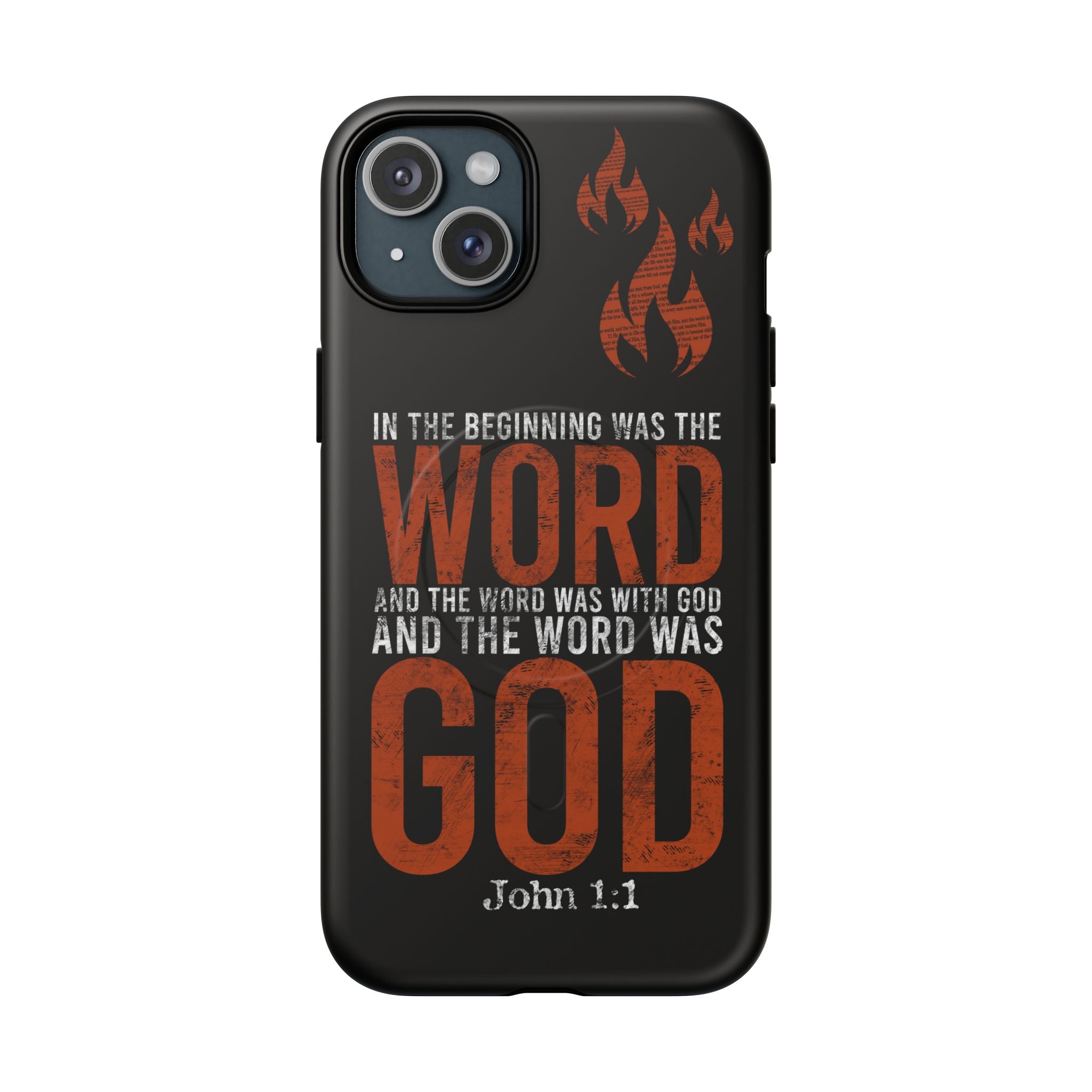 "The Word Was God" Refiner’s Fire Phone Case - Black Tough Magnetic Case