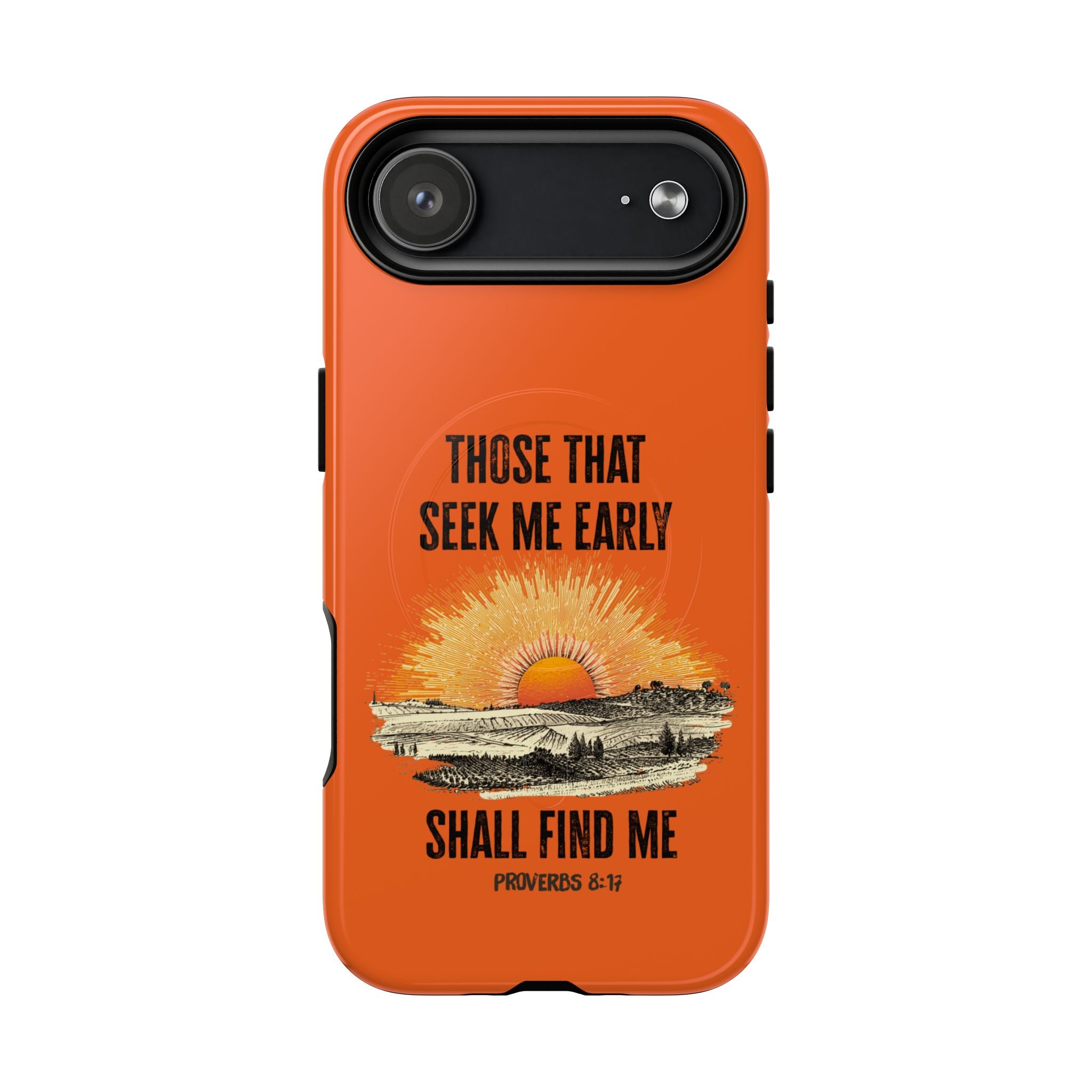 Seek Me Early—Tough Magnetic Cases (Orange)