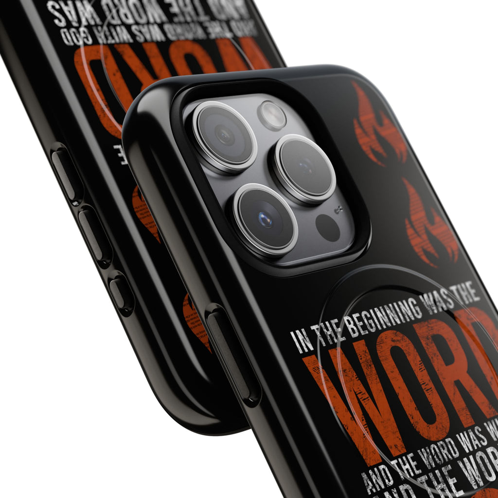 "The Word Was God" Refiner’s Fire Phone Case - Black Tough Magnetic Case