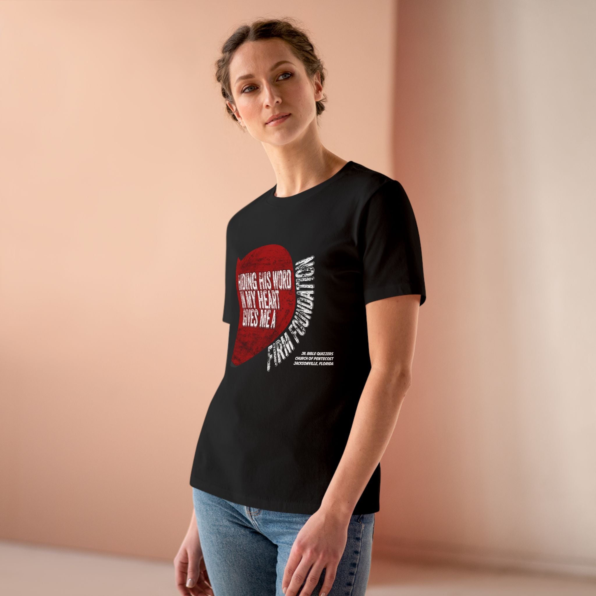 (WOMEN'S) Church of Pentecost Jr. Bible Quizzers 2026--Firm Foundation Cotton Tee