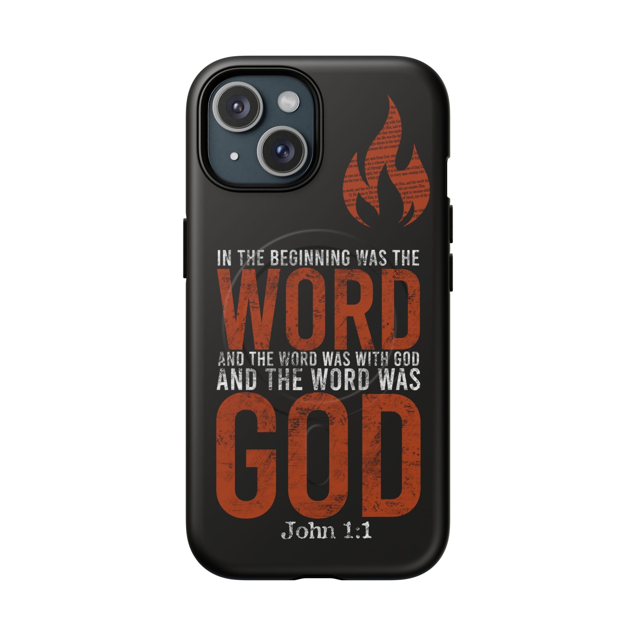"The Word Was God" Refiner’s Fire Phone Case - Black Tough Magnetic Case