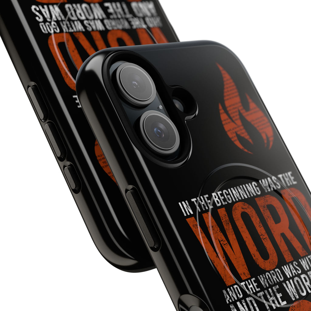 "The Word Was God" Refiner’s Fire Phone Case - Black Tough Magnetic Case