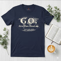 GO. Isaiah 6:8 “Here Am I. Send Me.” Christian T-Shirt | Gildan 65000
