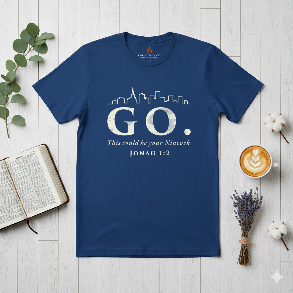 GO. Jonah 1:2 “This Could Be Your Nineveh” Christian T-Shirt | Gildan 65000