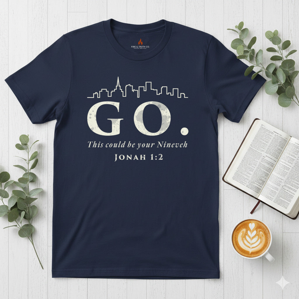 GO. Jonah 1:2 “This Could Be Your Nineveh” Christian T-Shirt | Gildan 65000
