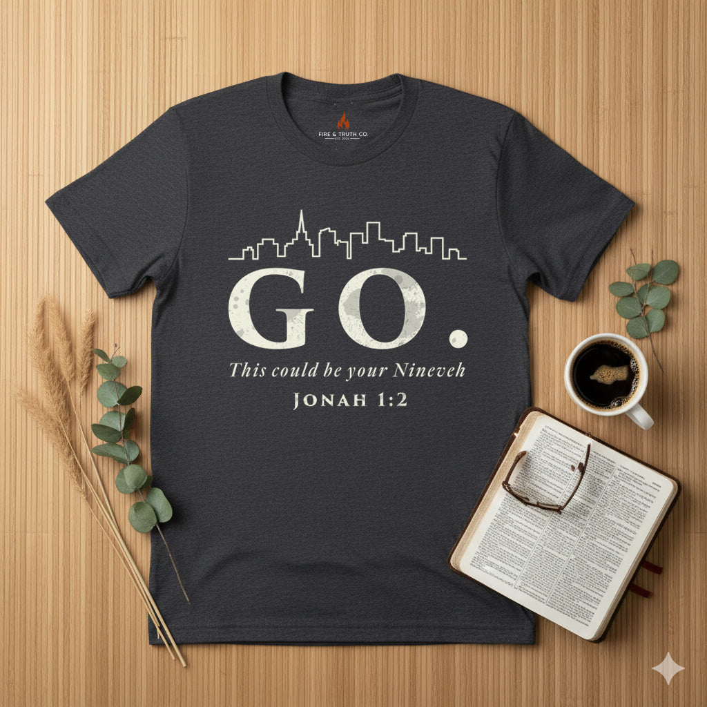 GO. Jonah 1:2 “This Could Be Your Nineveh” Christian T-Shirt | Gildan 65000