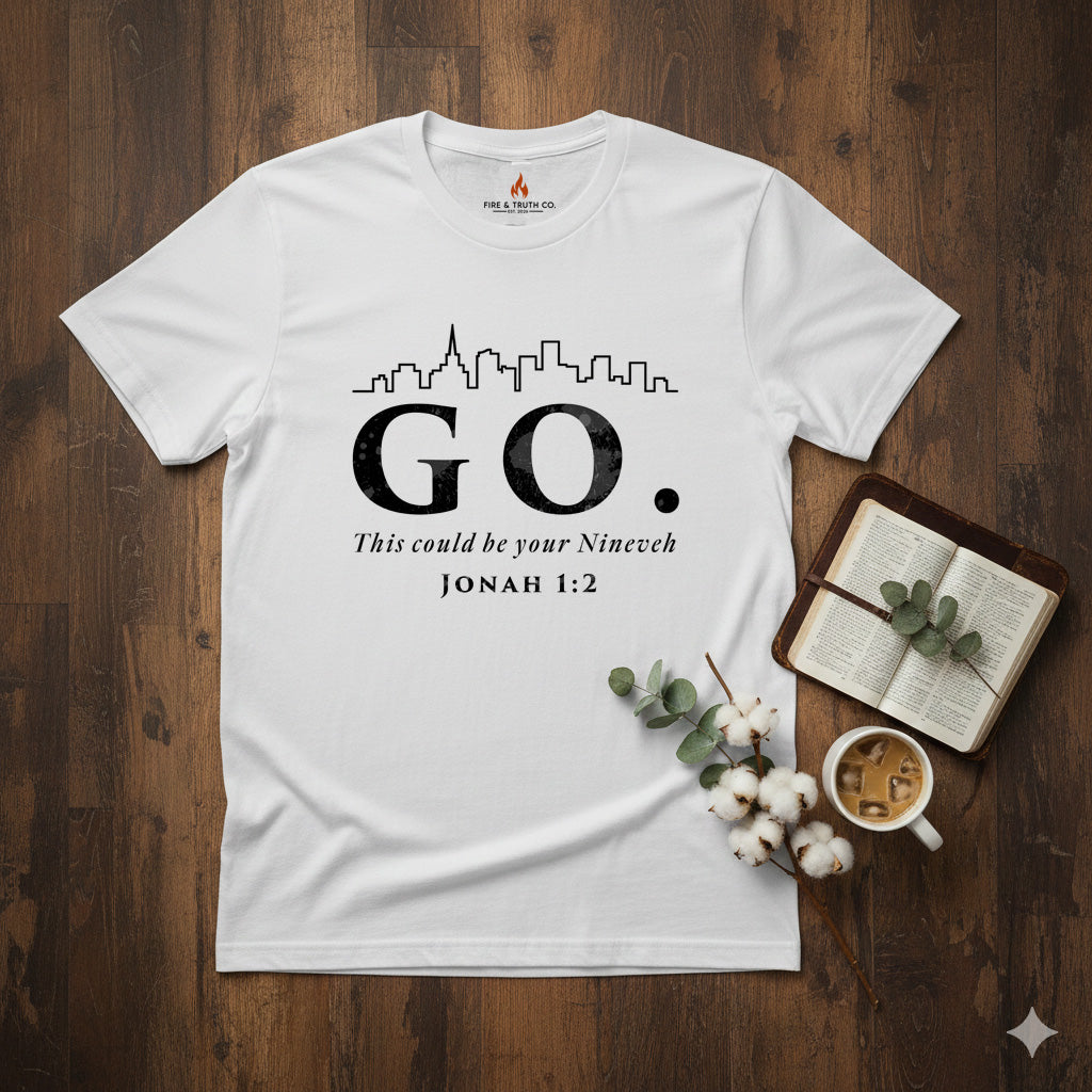 GO. Jonah 1:2 “This Could Be Your Nineveh” Christian T-Shirt | Gildan 65000