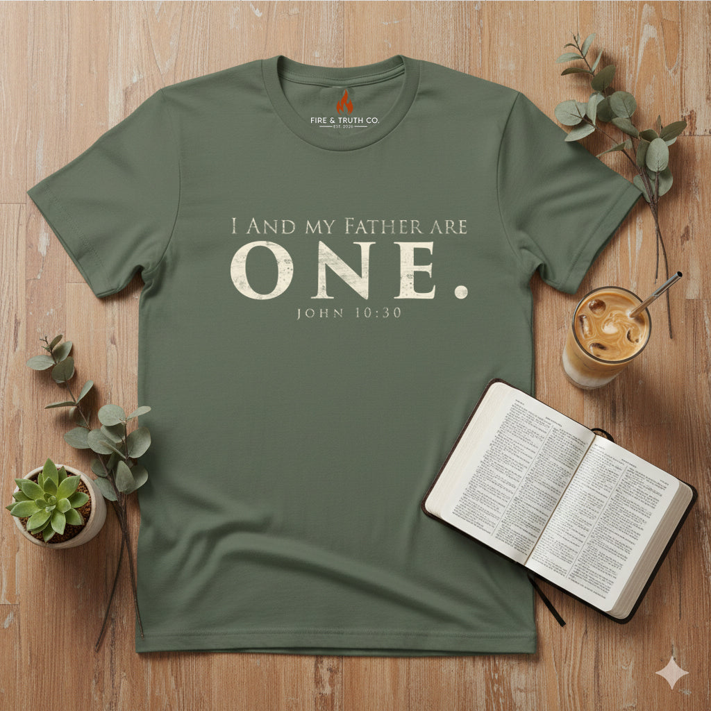 ONE. Foundation Tee — John 10:30 | Gildan 65000