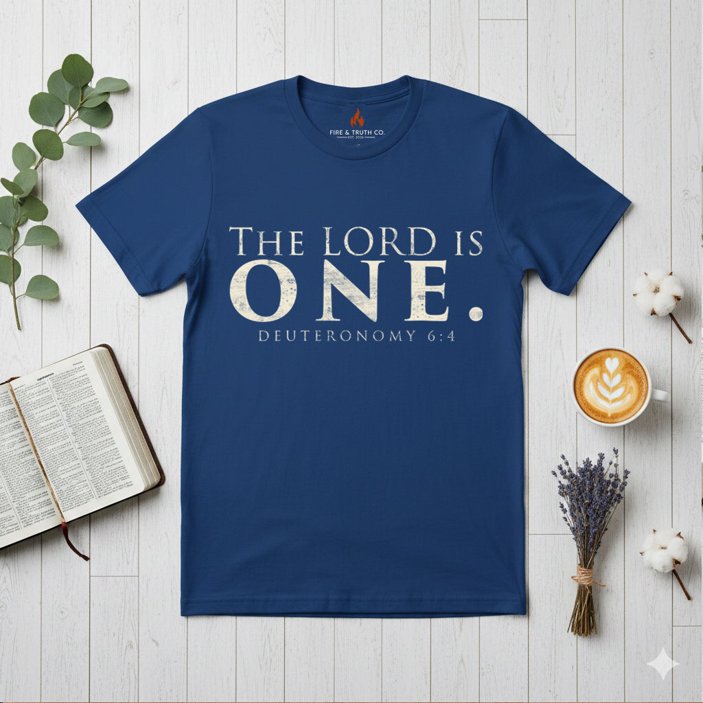 ONE. Foundation Tee — Deuteronomy 6:4 | Gildan 65000