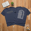 KNOCK.--Matthew 7:7 Unisex Jersey Short Sleeve Tee (The Path Collection)