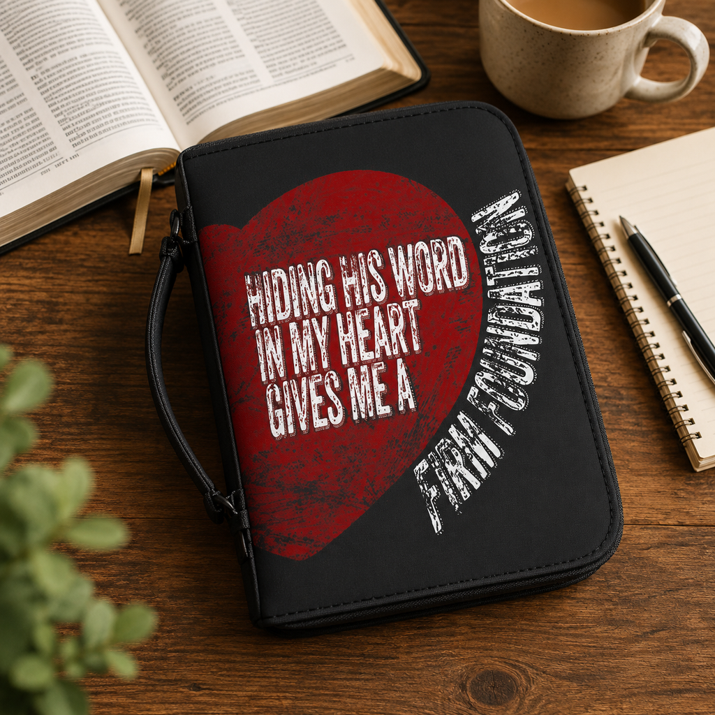 Fire & Truth Co. Firm Foundation Bible Cover – Hiding His Word (Psalm 119:11)