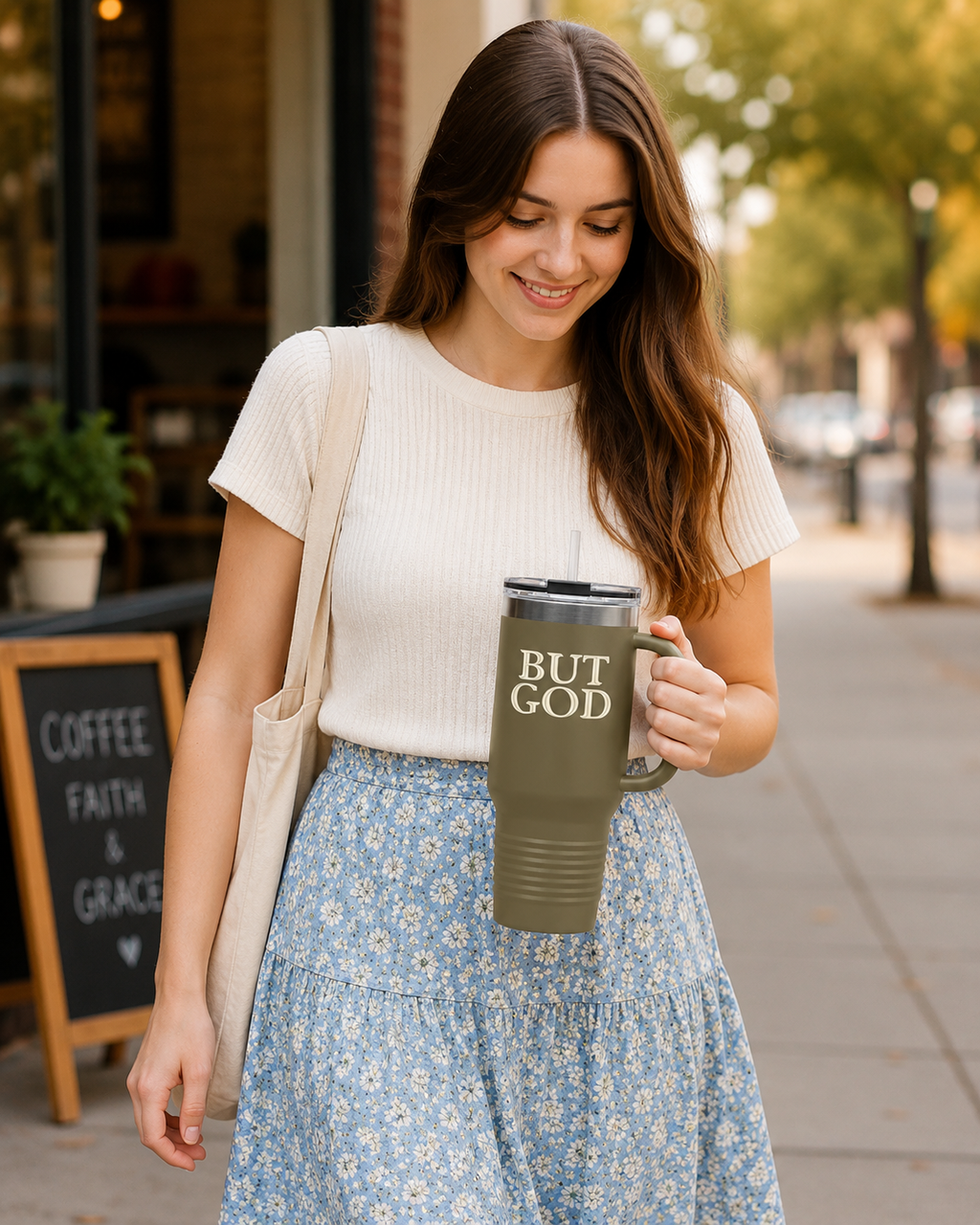 But God 40 oz Tumbler – Polar Camel Stainless Steel Insulated Travel Mug