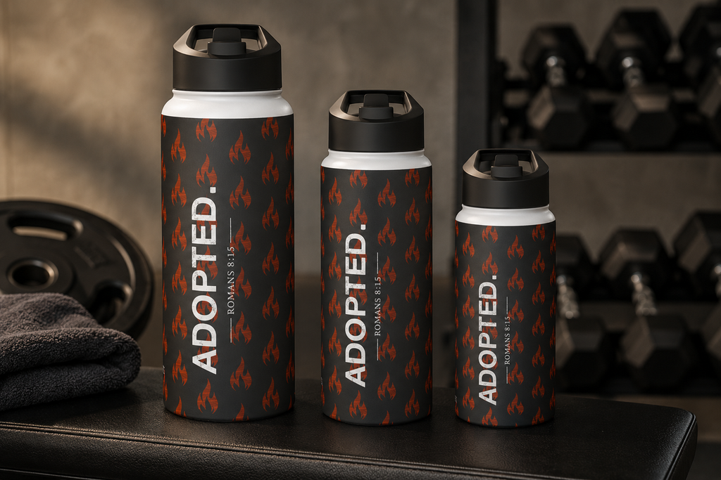 ADOPTED Stainless Steel Water Bottle | Romans 8:15 | Jesus DNA Collection