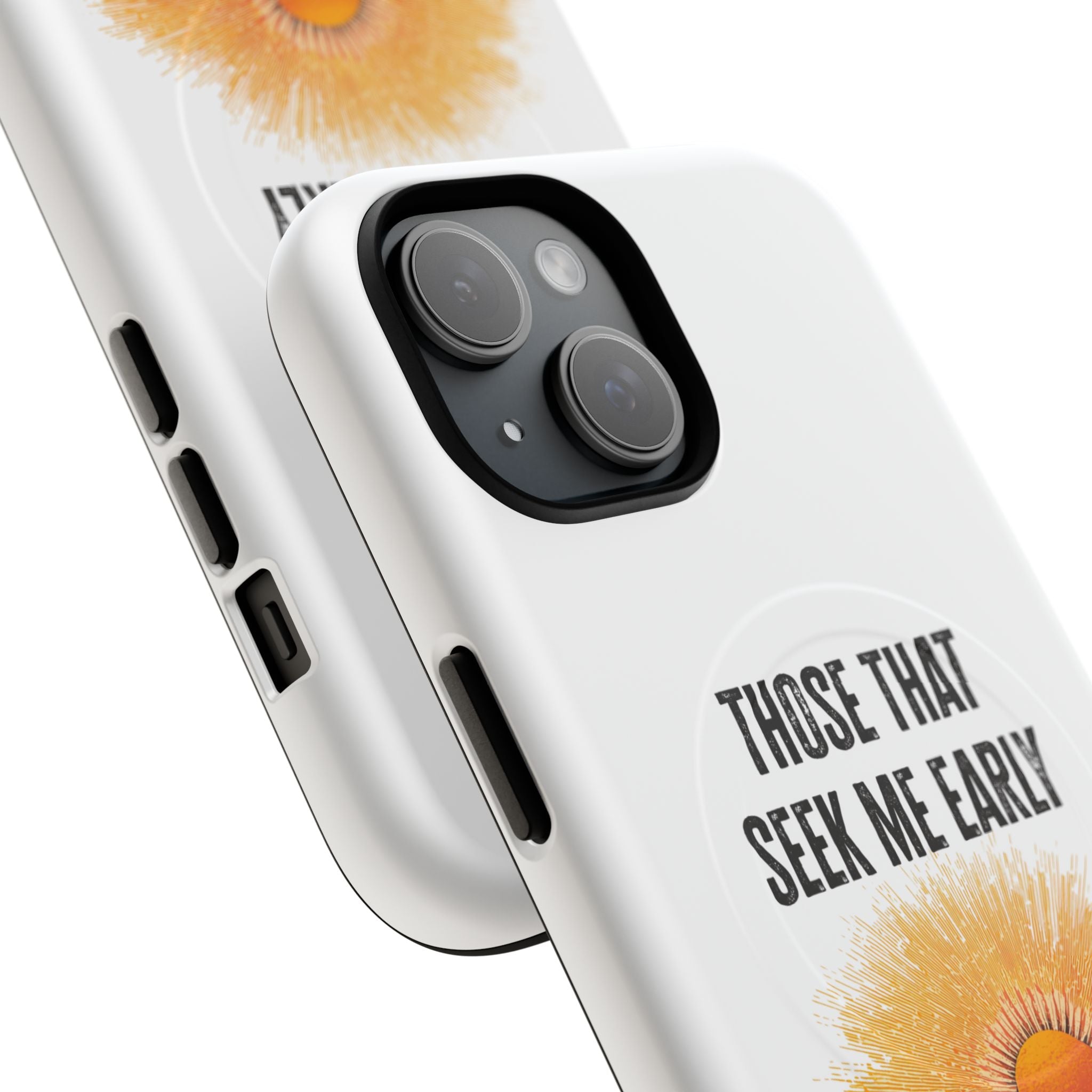 Seek Me Early—Tough Magnetic Cases (White)