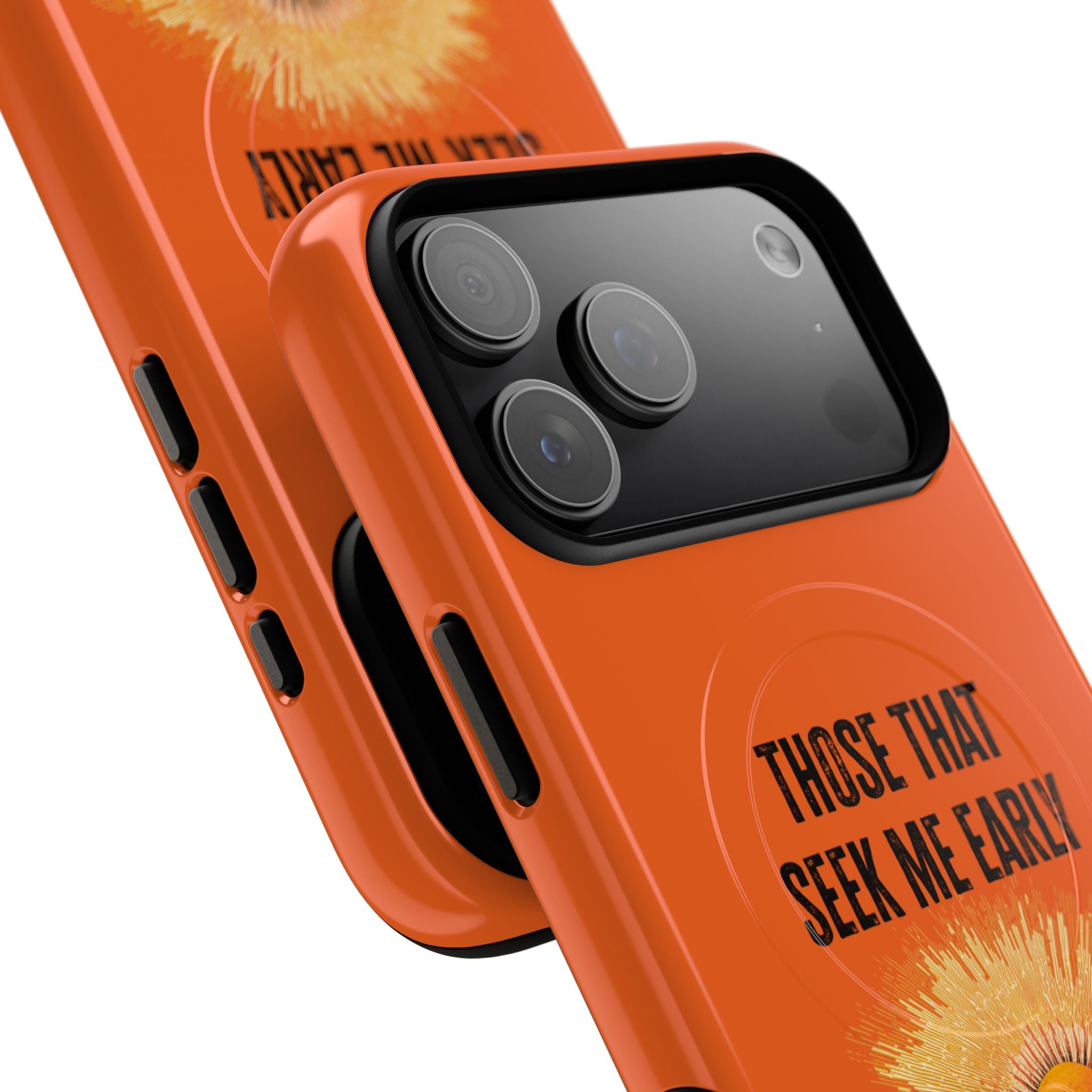 Seek Me Early—Tough Magnetic Cases (Orange)
