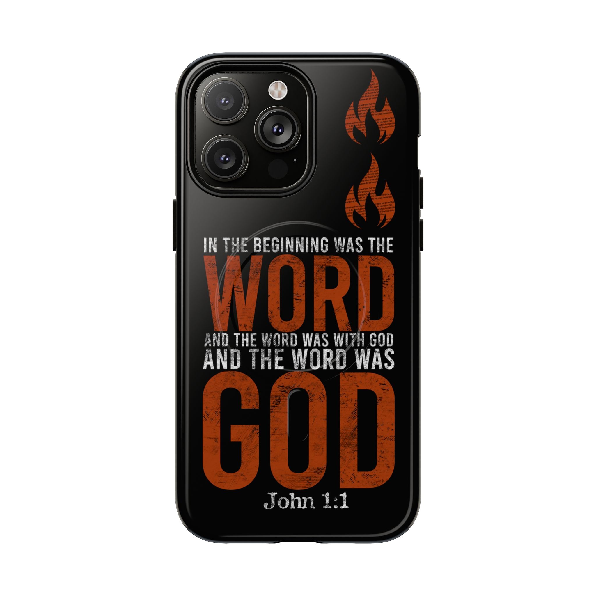 "The Word Was God" Refiner’s Fire Phone Case - Black Tough Magnetic Case