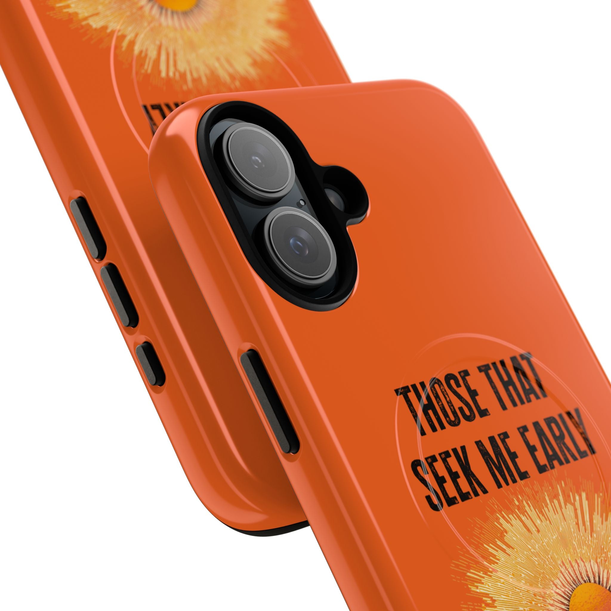 Seek Me Early—Tough Magnetic Cases (Orange)