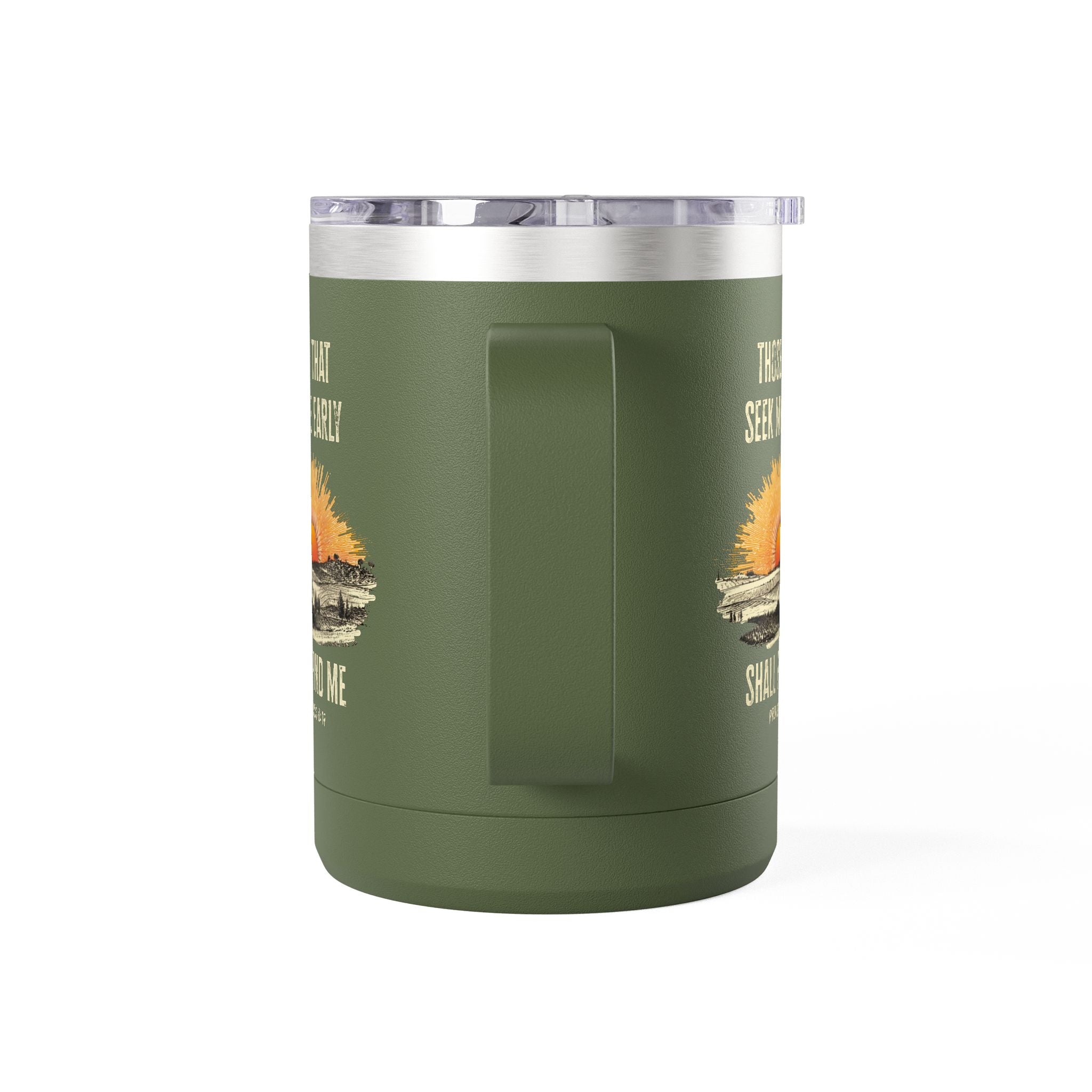 "Seek Me Early" Coffee Mug Tumbler, 15oz | Proverbs 8:17