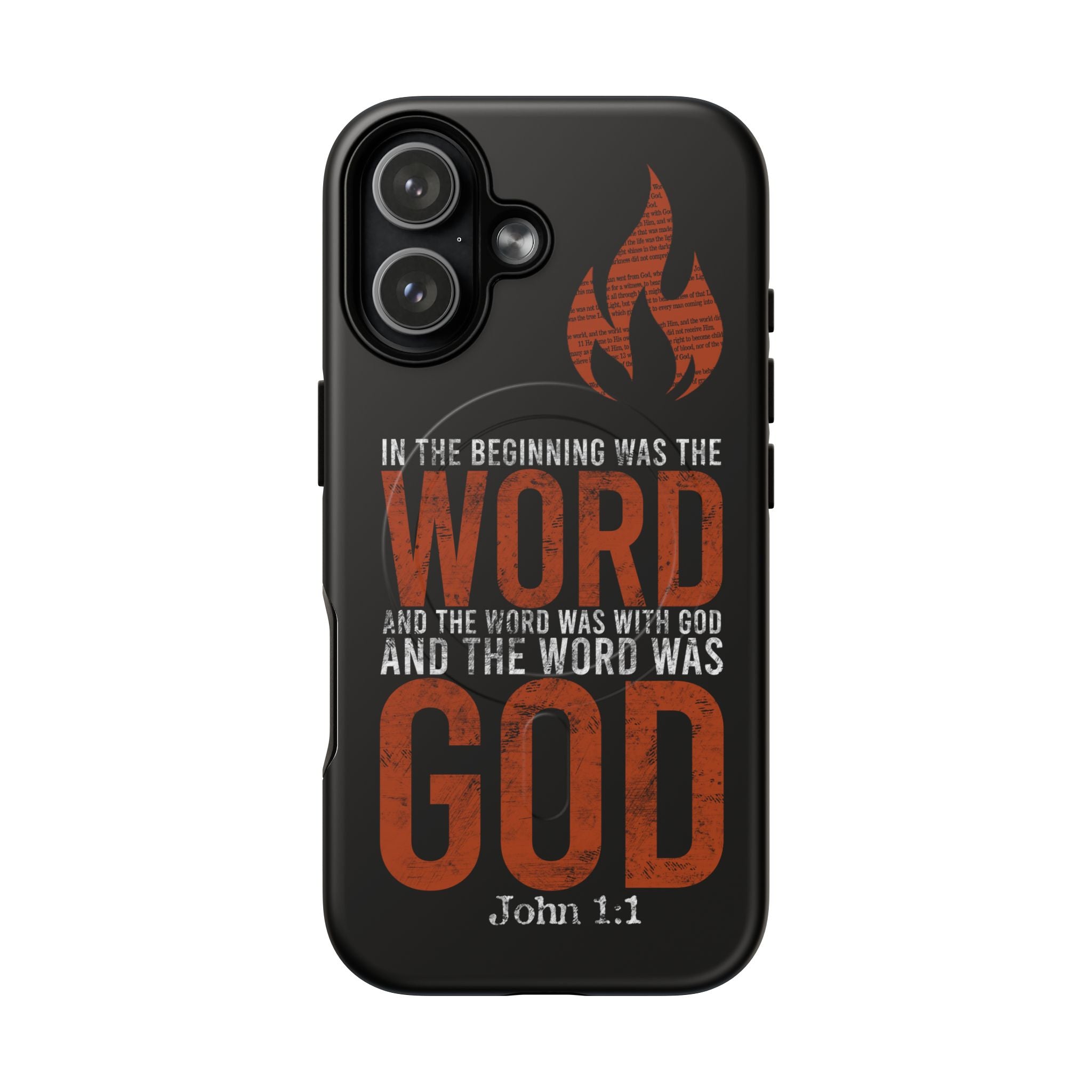 "The Word Was God" Refiner’s Fire Phone Case - Black Tough Magnetic Case