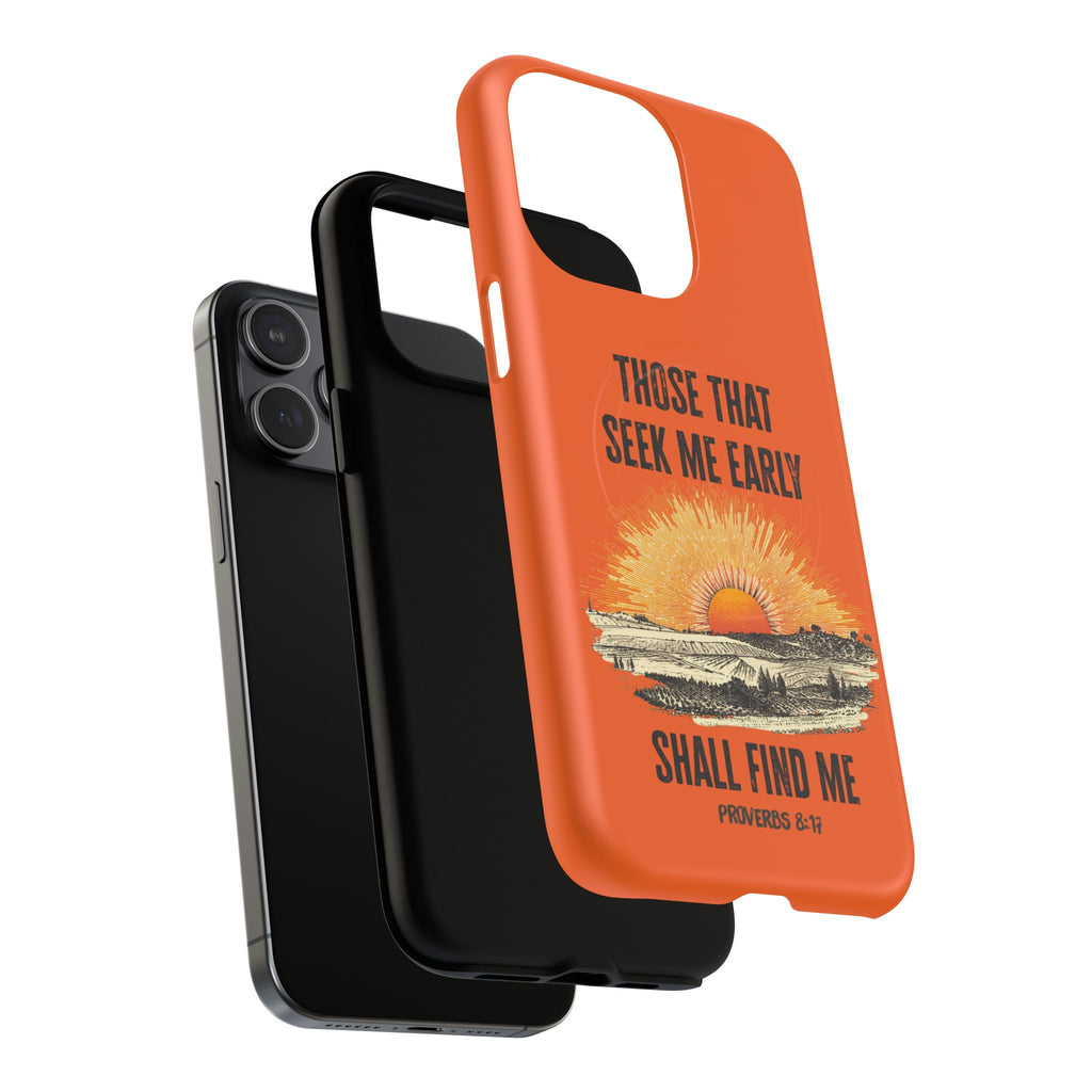 Seek Me Early—Tough Magnetic Cases (Orange)