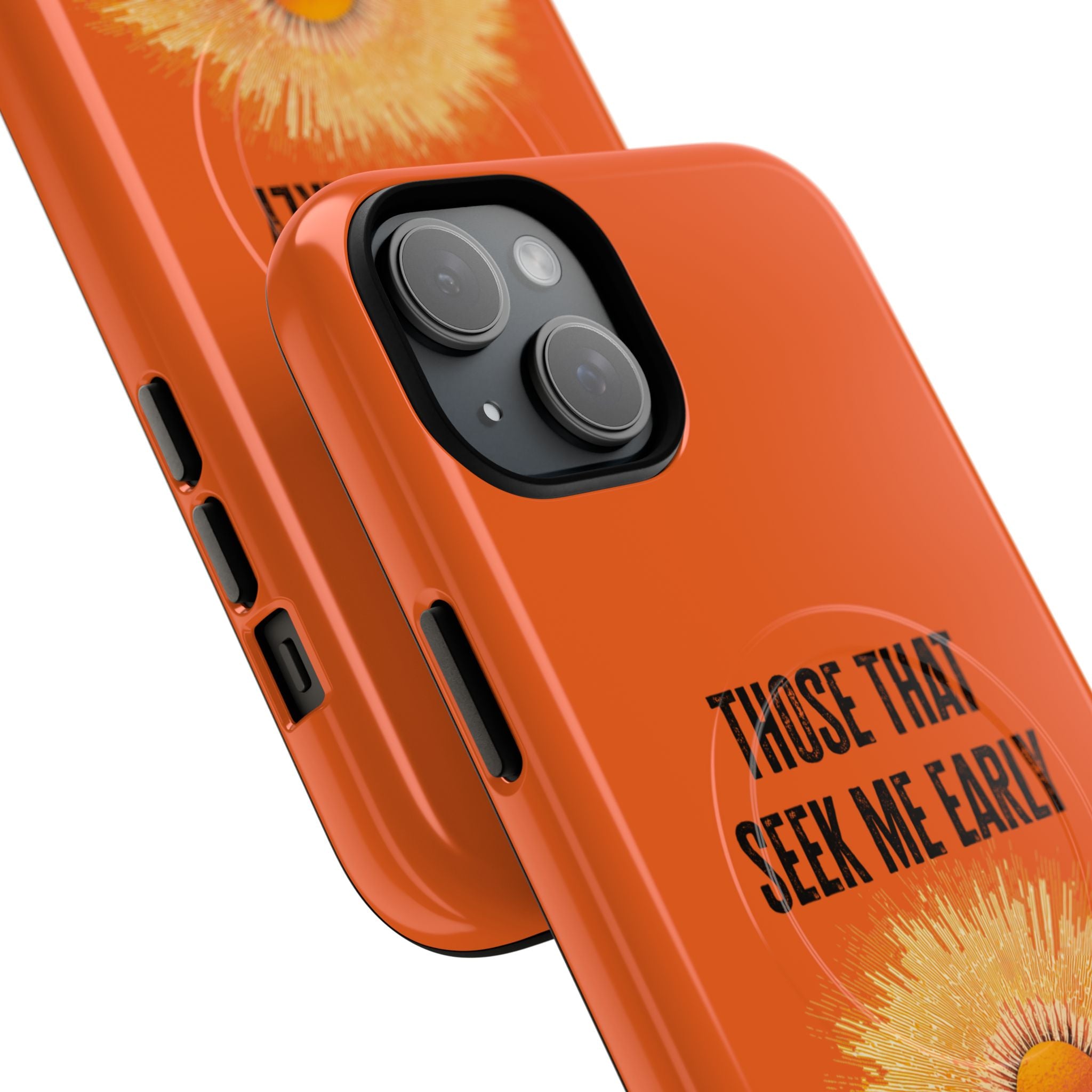 Seek Me Early—Tough Magnetic Cases (Orange)