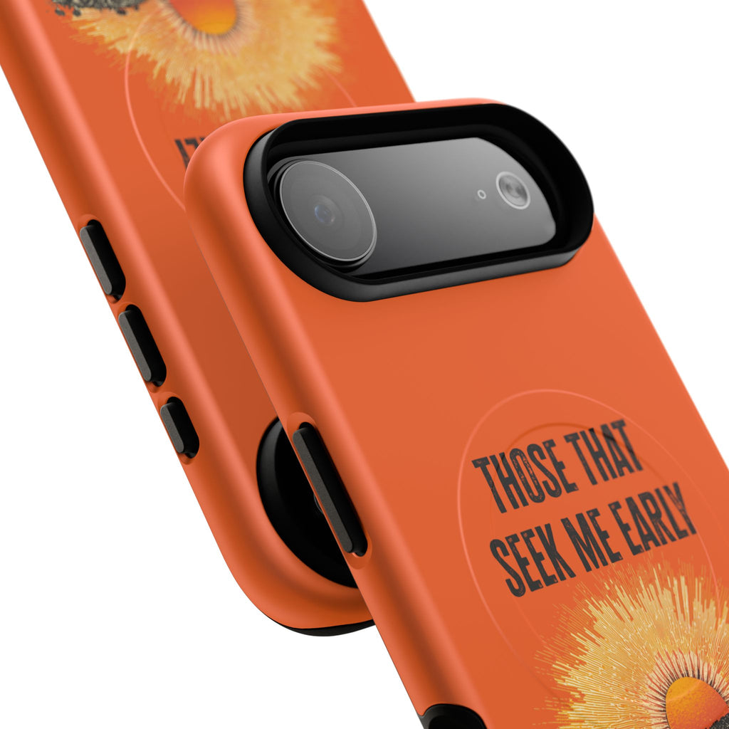 Seek Me Early—Tough Magnetic Cases (Orange)