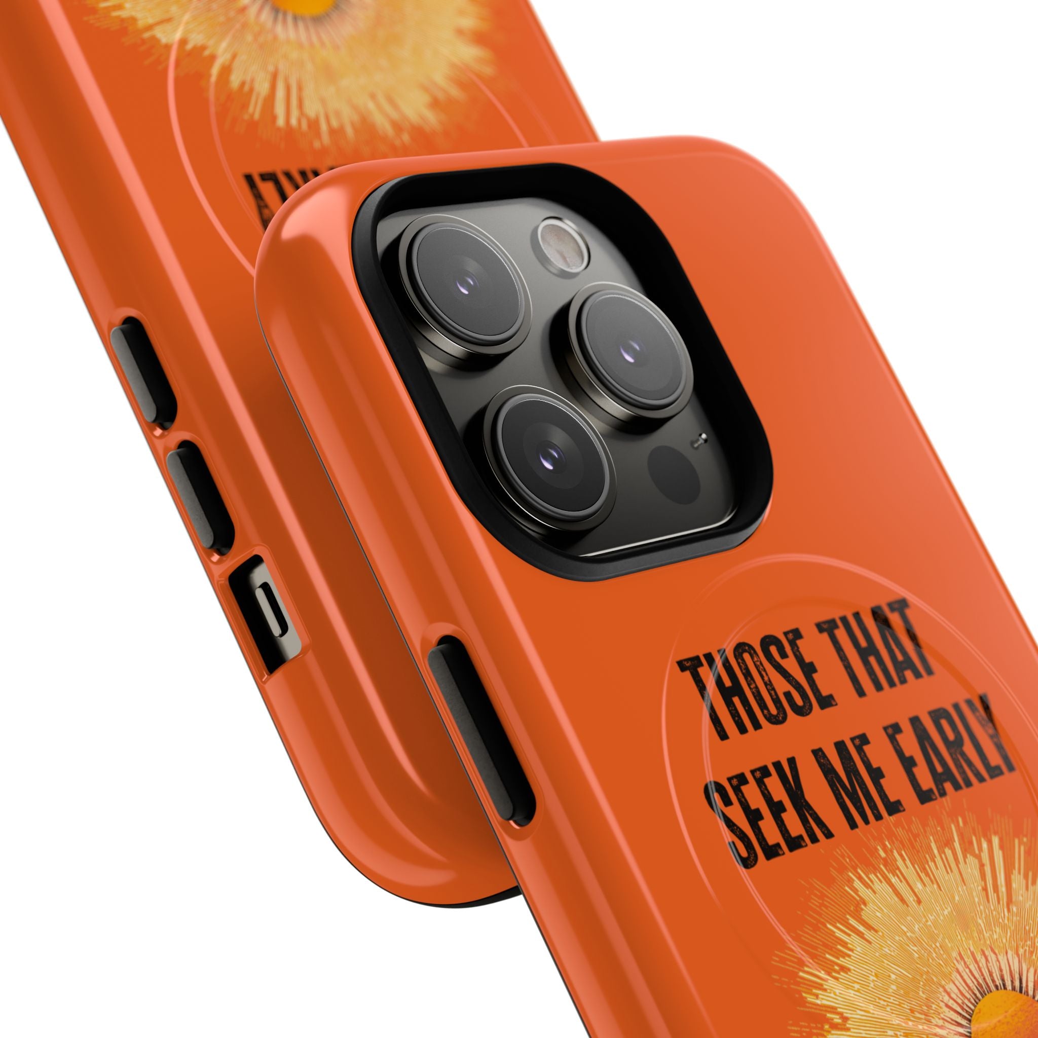 Seek Me Early—Tough Magnetic Cases (Orange)