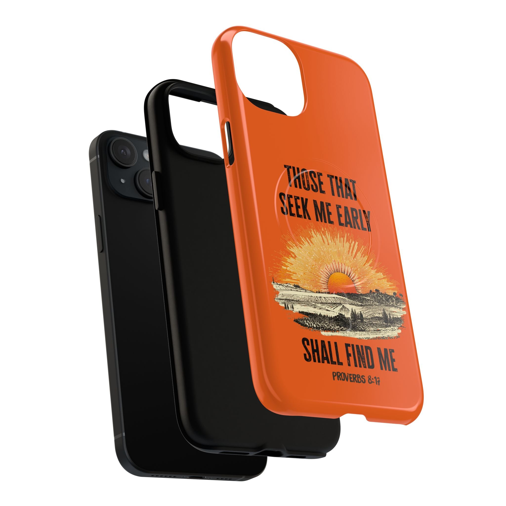 Seek Me Early—Tough Magnetic Cases (Orange)