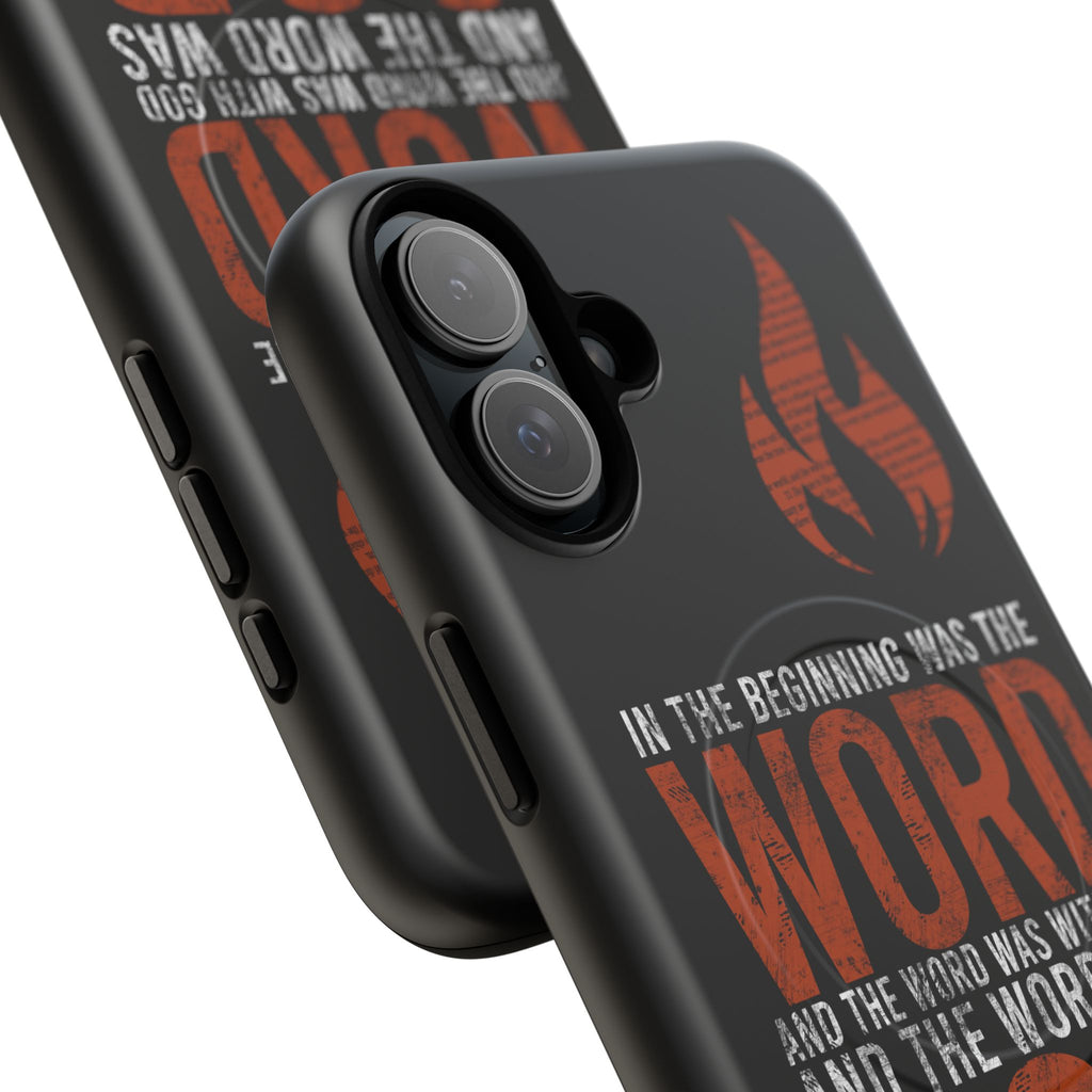 "The Word Was God" Refiner’s Fire Phone Case - Black Tough Magnetic Case