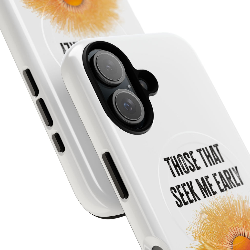Seek Me Early—Tough Magnetic Cases (White)