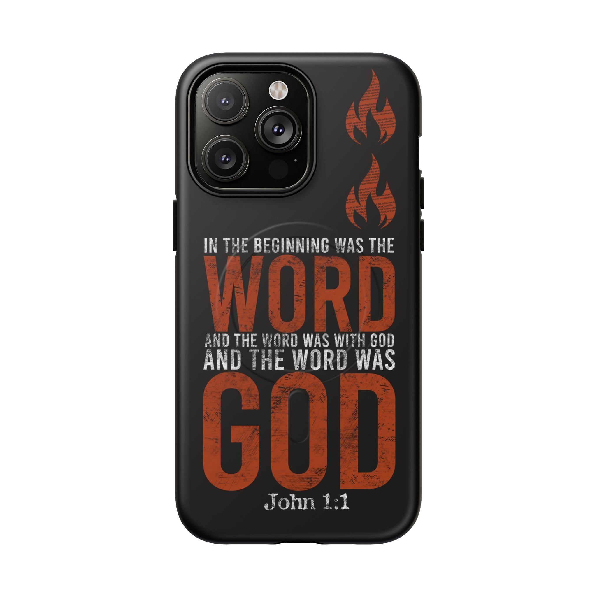 "The Word Was God" Refiner’s Fire Phone Case - Black Tough Magnetic Case