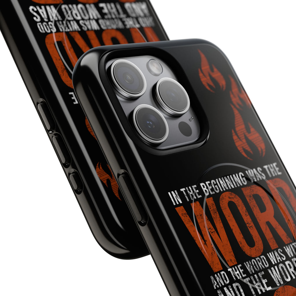 "The Word Was God" Refiner’s Fire Phone Case - Black Tough Magnetic Case