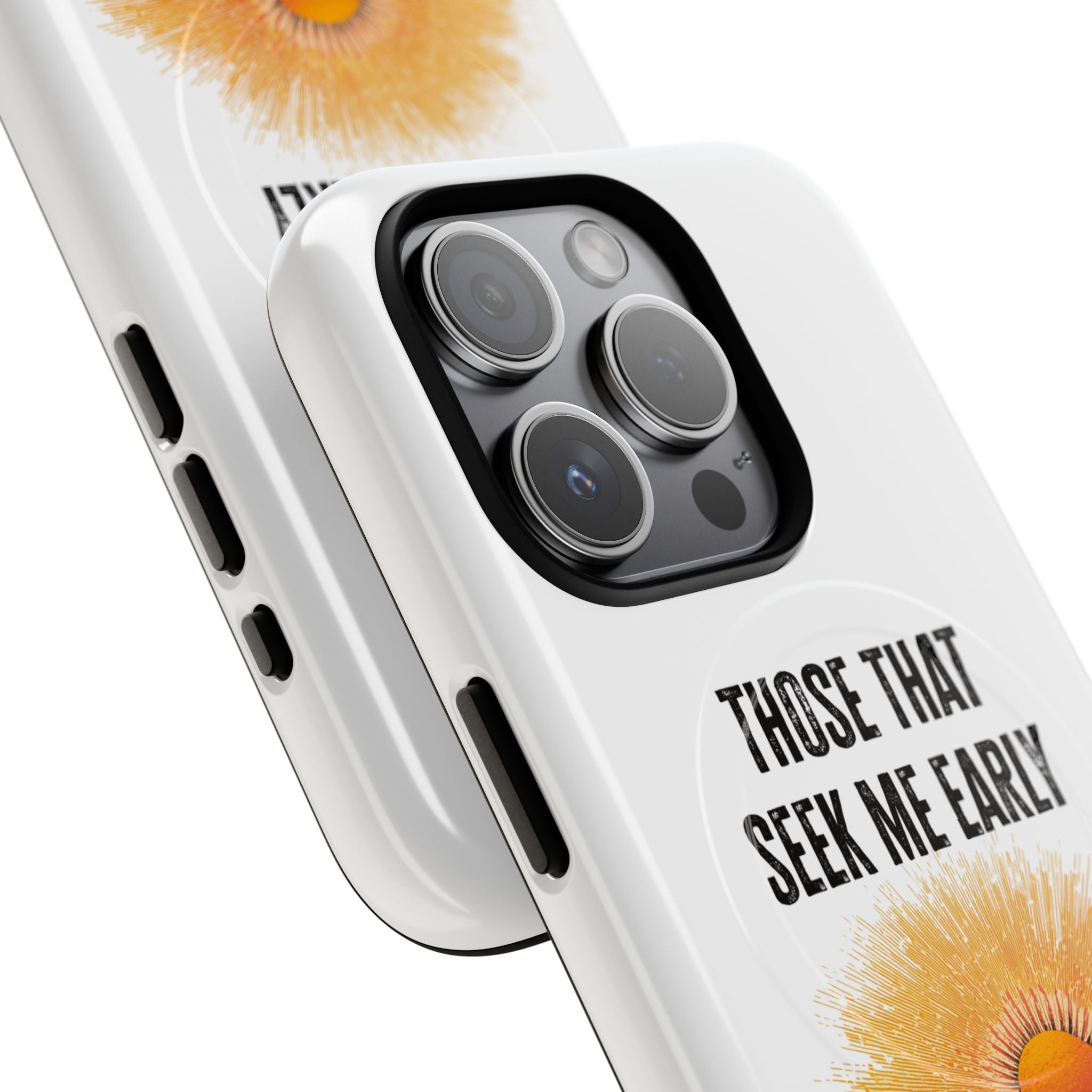 Seek Me Early—Tough Magnetic Cases (White)